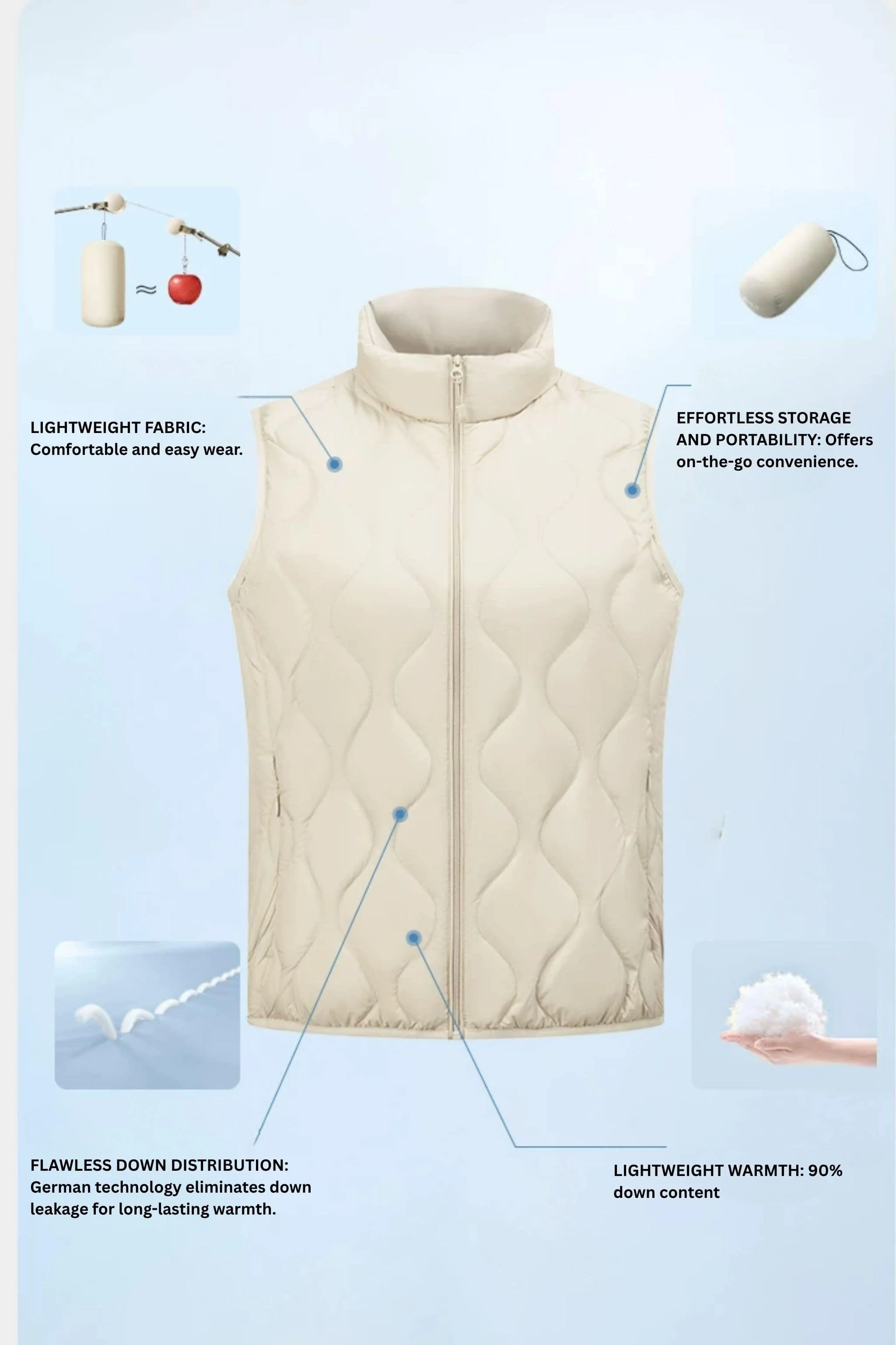 Quilted Down Gilet - Image 7