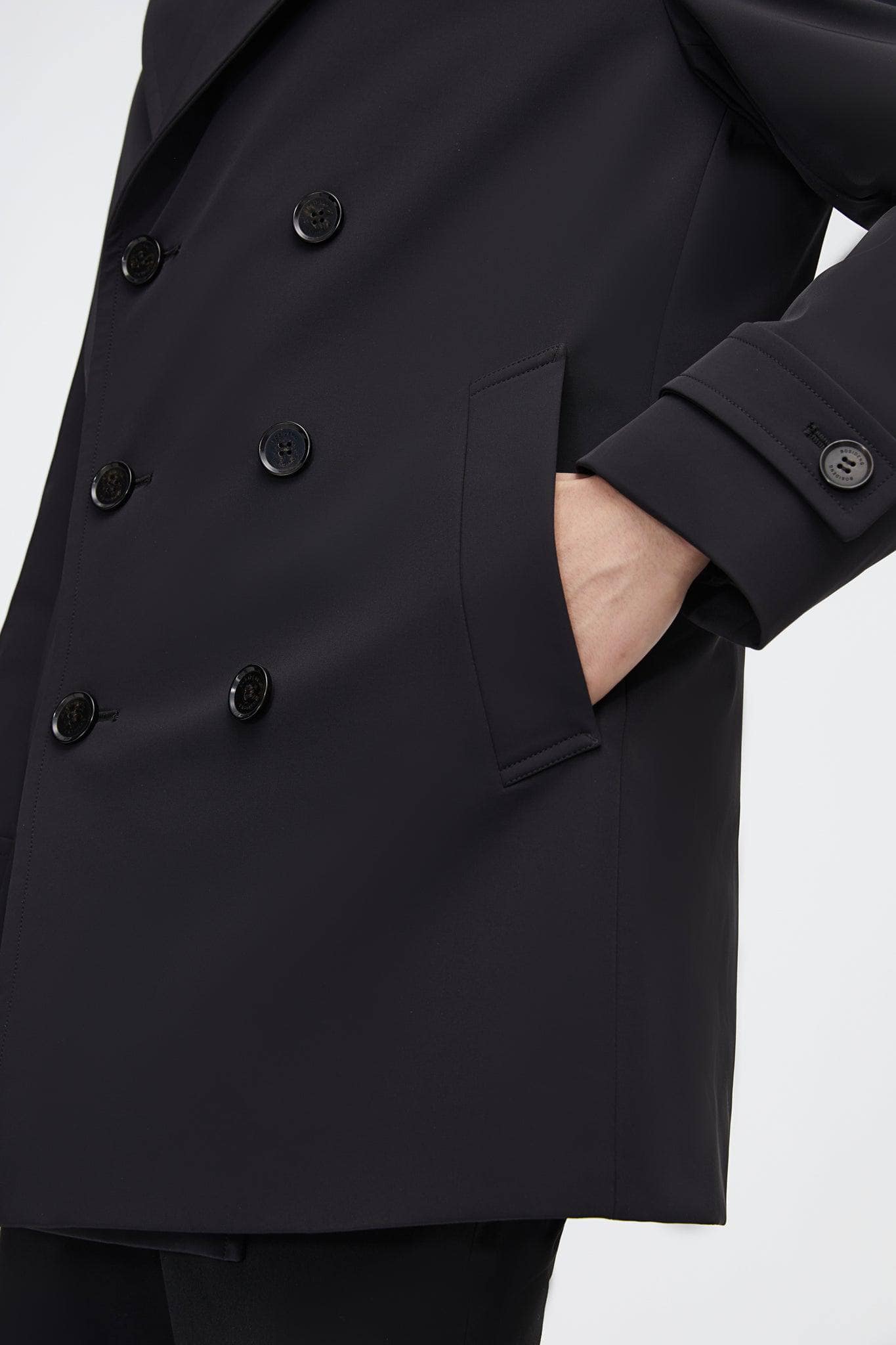 Short Detachable Goose Down Trench Coat - Image 15