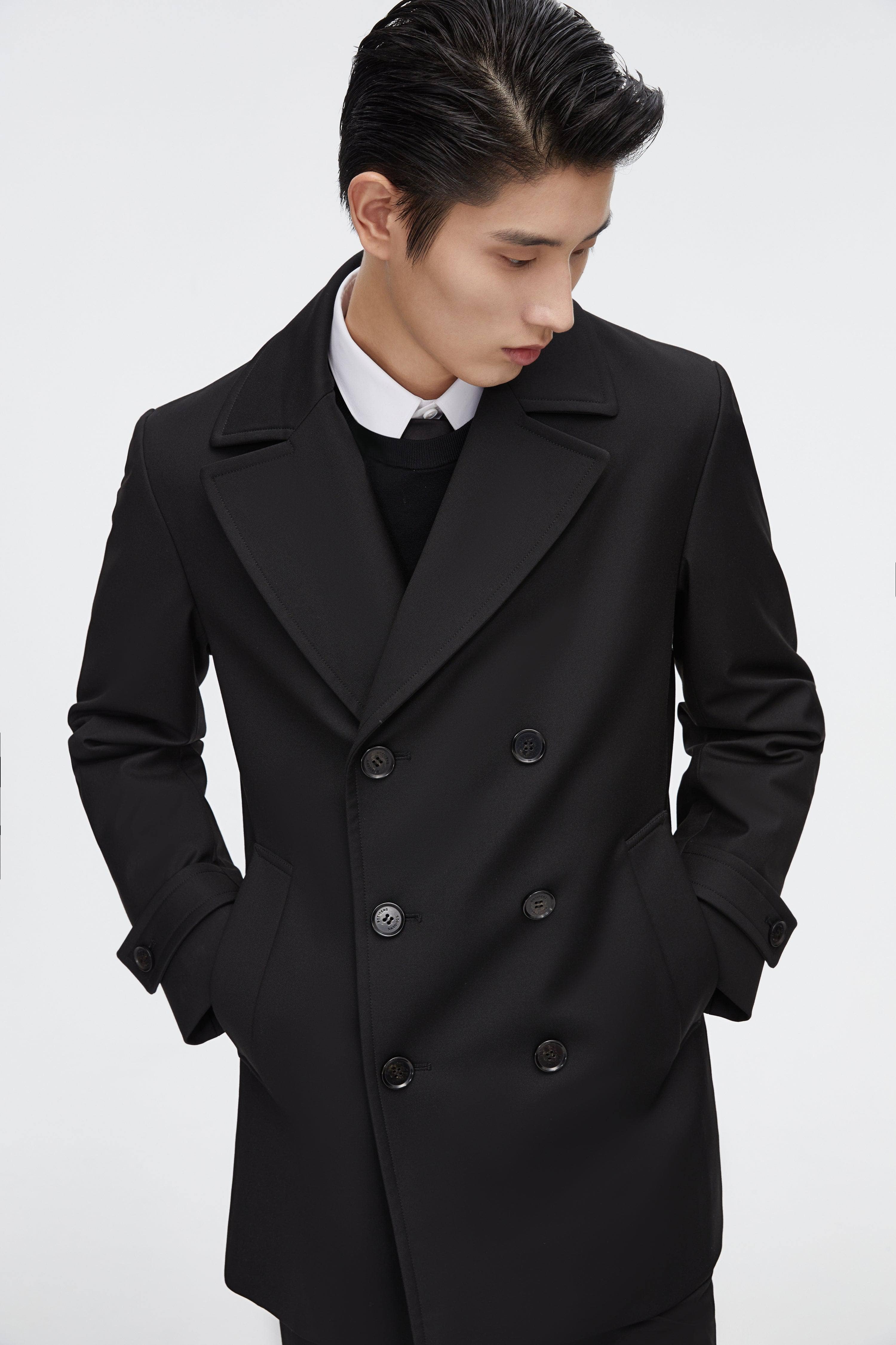 Short Detachable Goose Down Trench Coat - Image 4