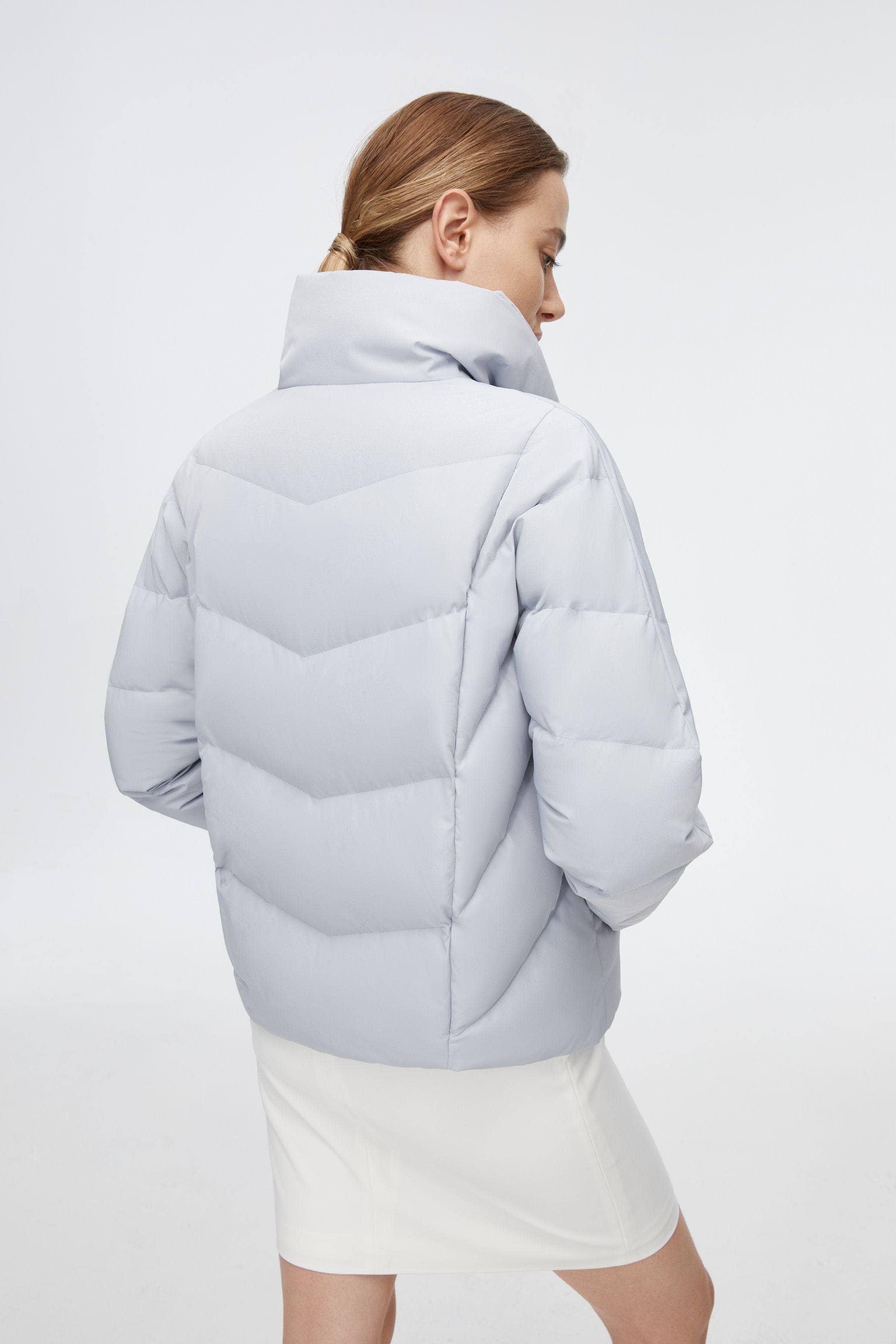 Short Goose Down Jacket With Lapel - Image 3