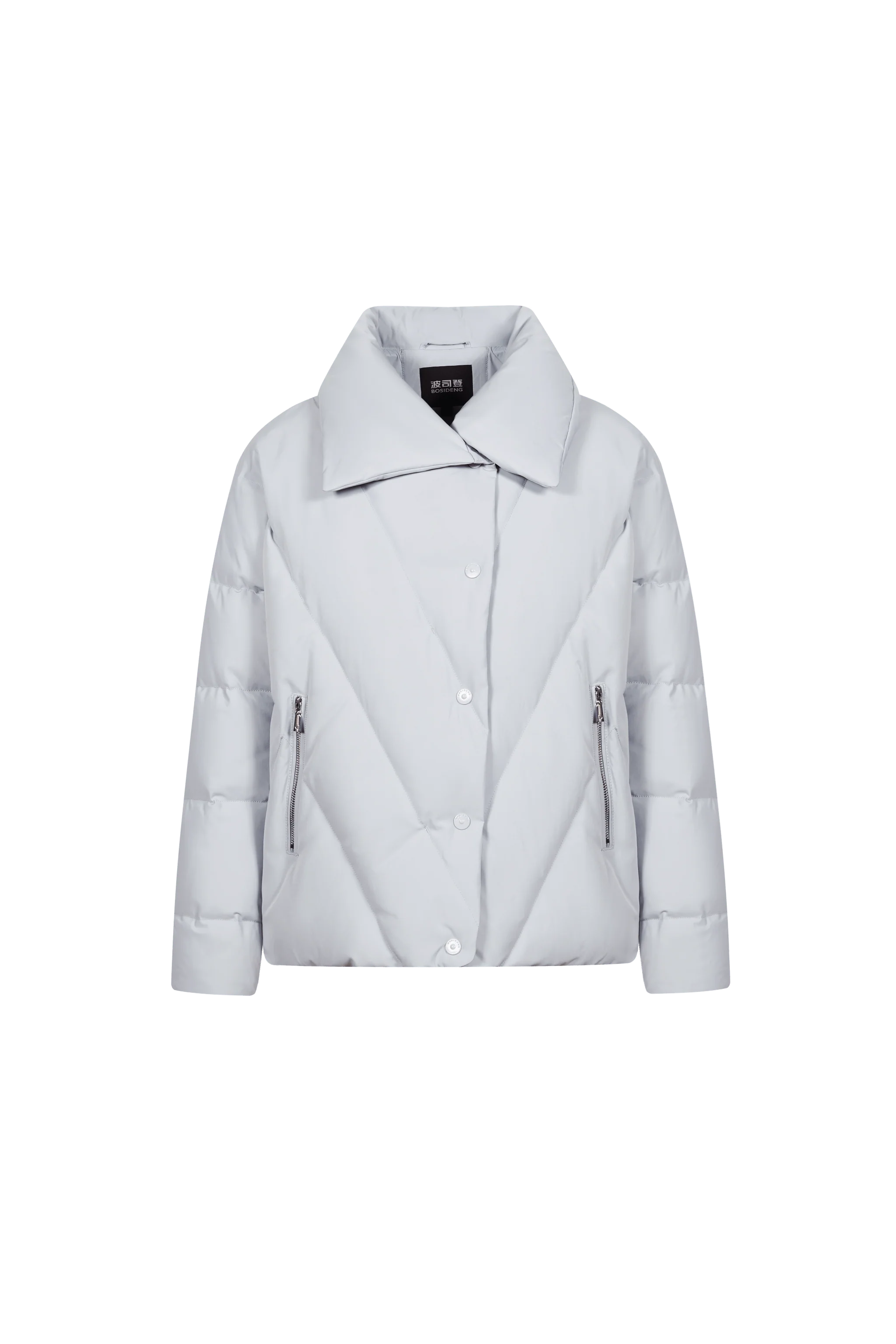 Short Goose Down Jacket With Lapel - Image 8