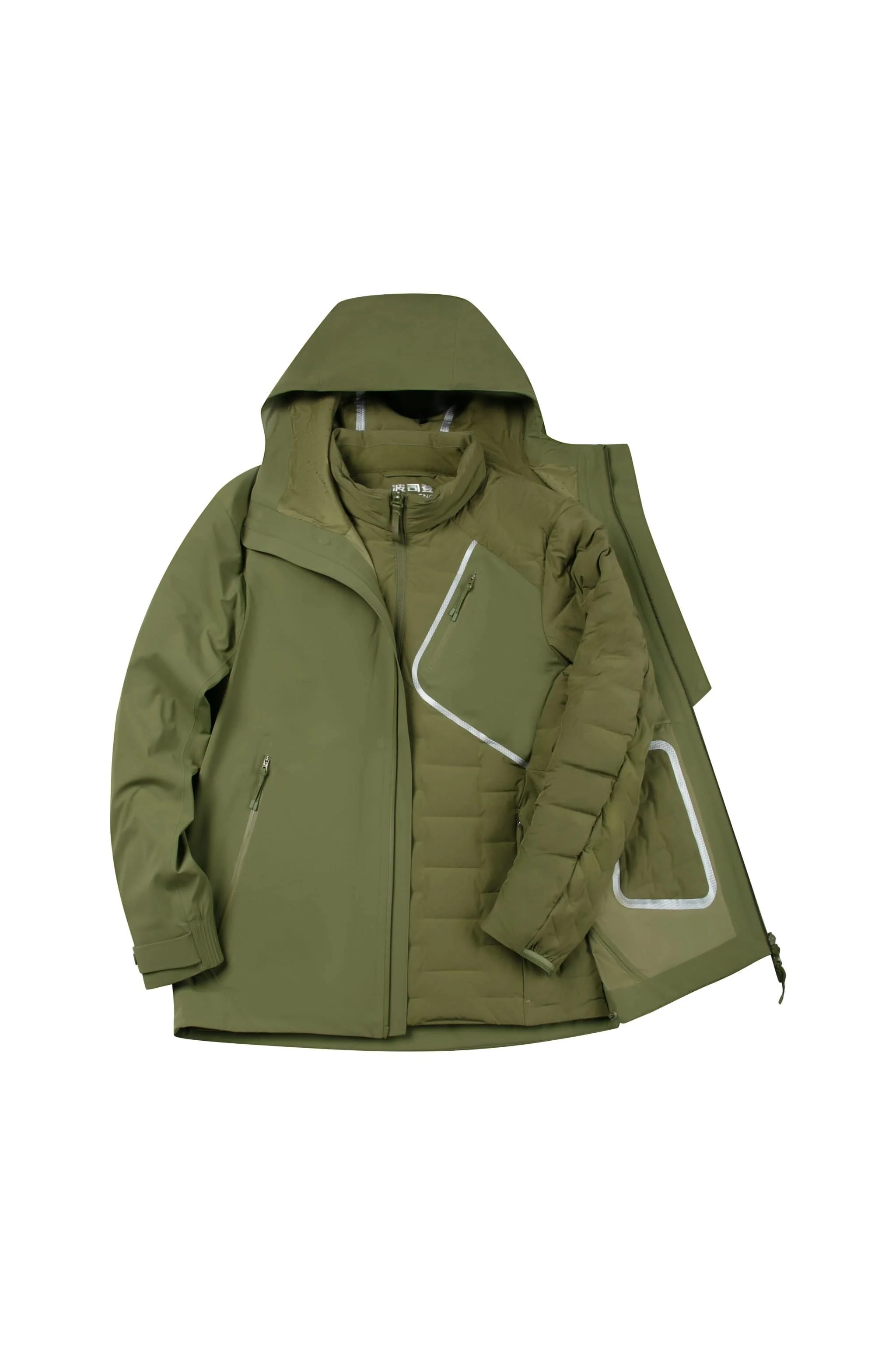 Short Hooded Goose Down Jacket - Image 4