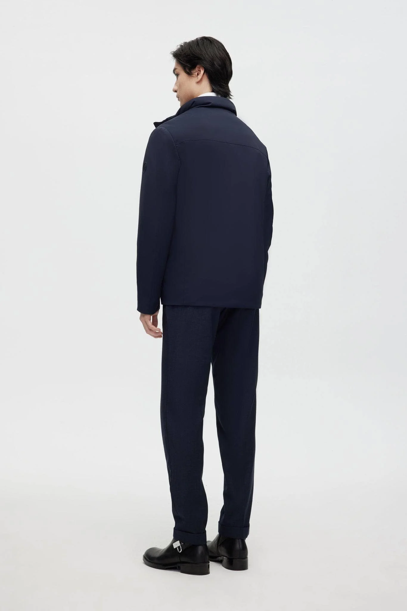 Stand Collar Goose Down Short Trench - Image 10