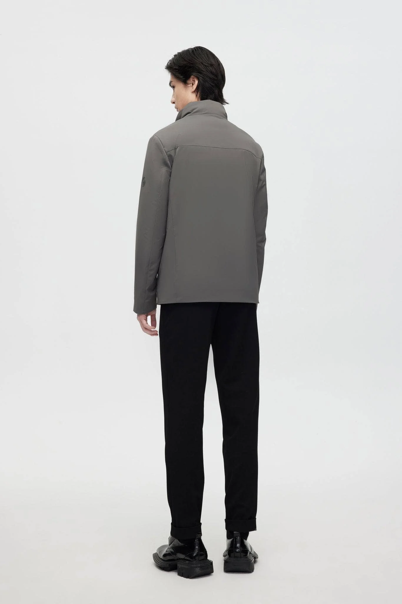 Stand Collar Goose Down Short Trench - Image 14