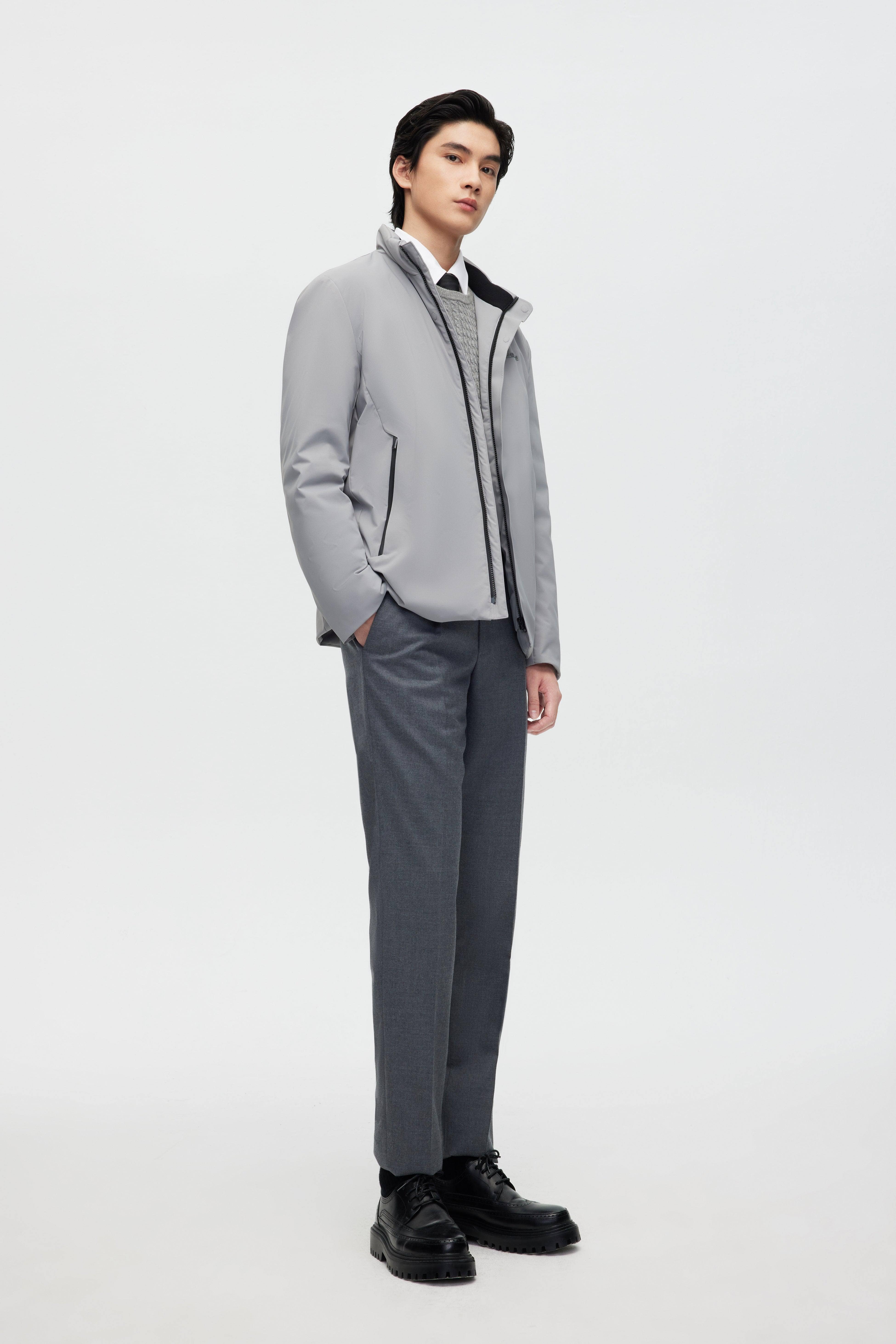 Stand Collar Goose Down Short Trench - Image 3