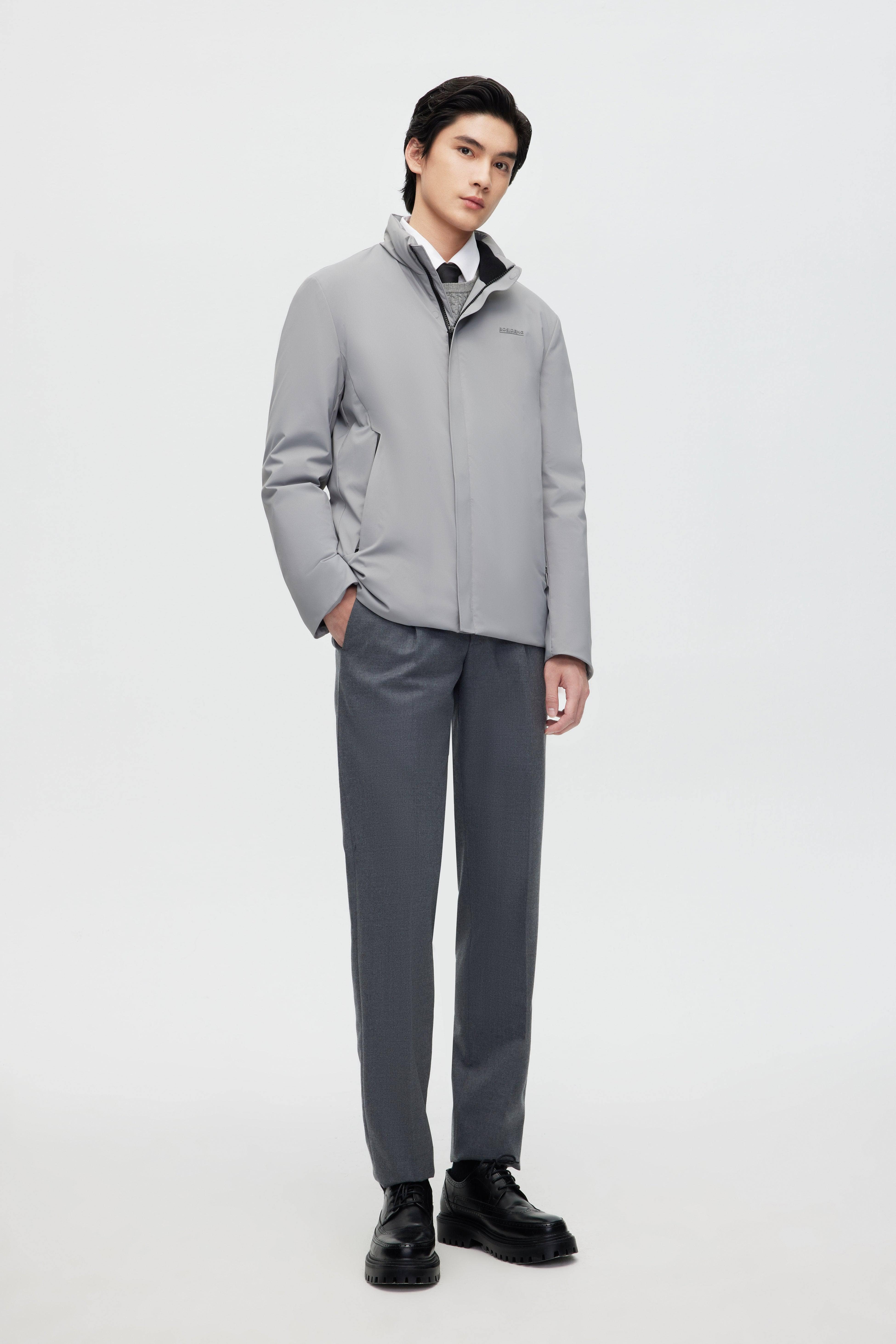 Stand Collar Goose Down Short Trench - Image 4