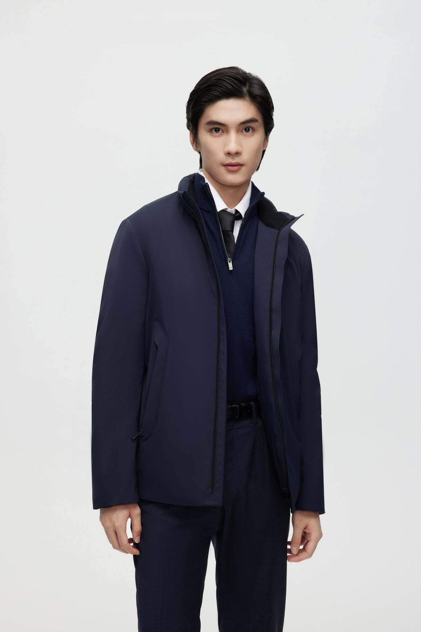 Stand Collar Goose Down Short Trench - Image 6