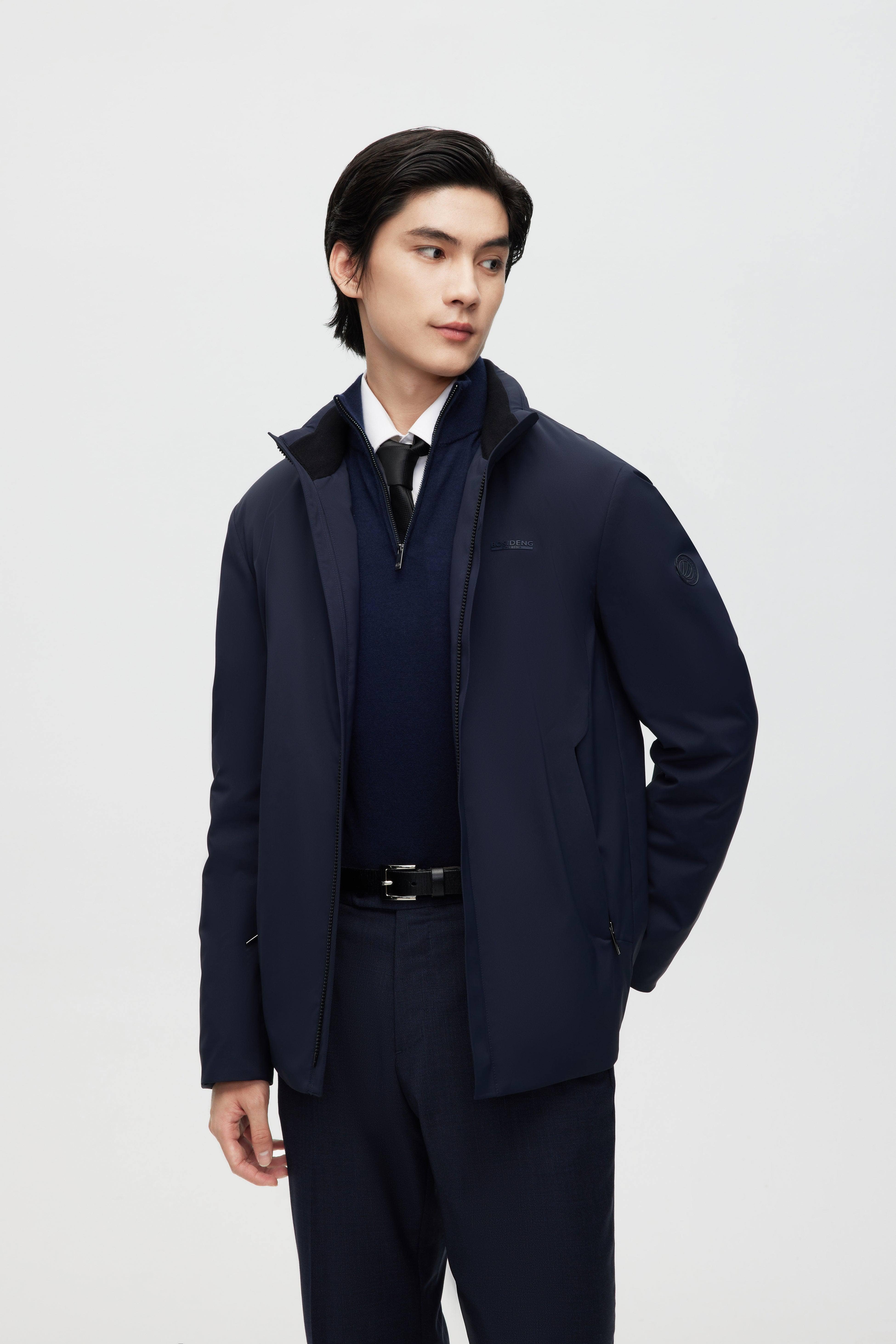 Stand Collar Goose Down Short Trench - Image 7