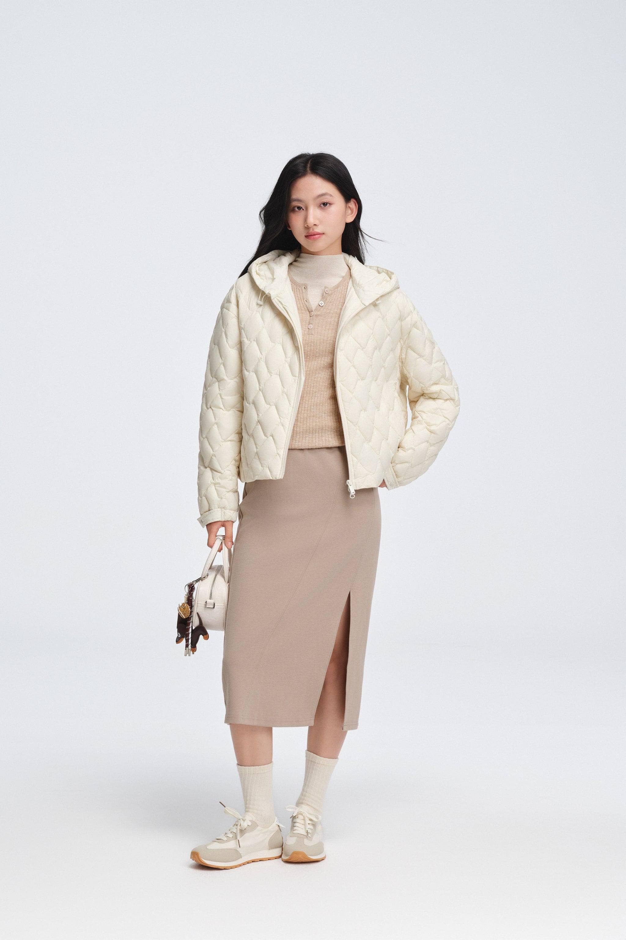 Women's Artist Quilting Down Jacket With Hood - Image 13