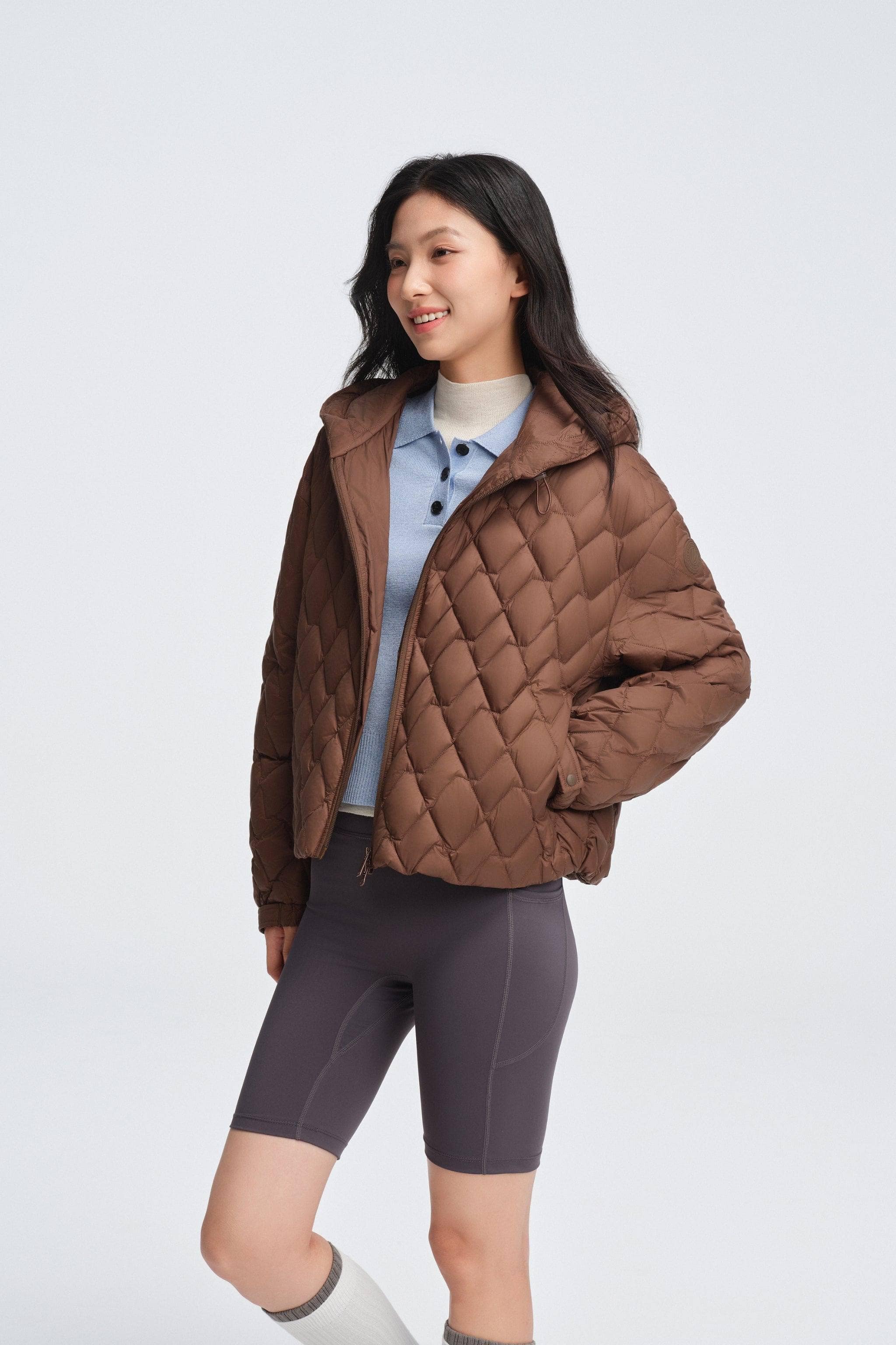 Women's Artist Quilting Down Jacket With Hood - Image 23