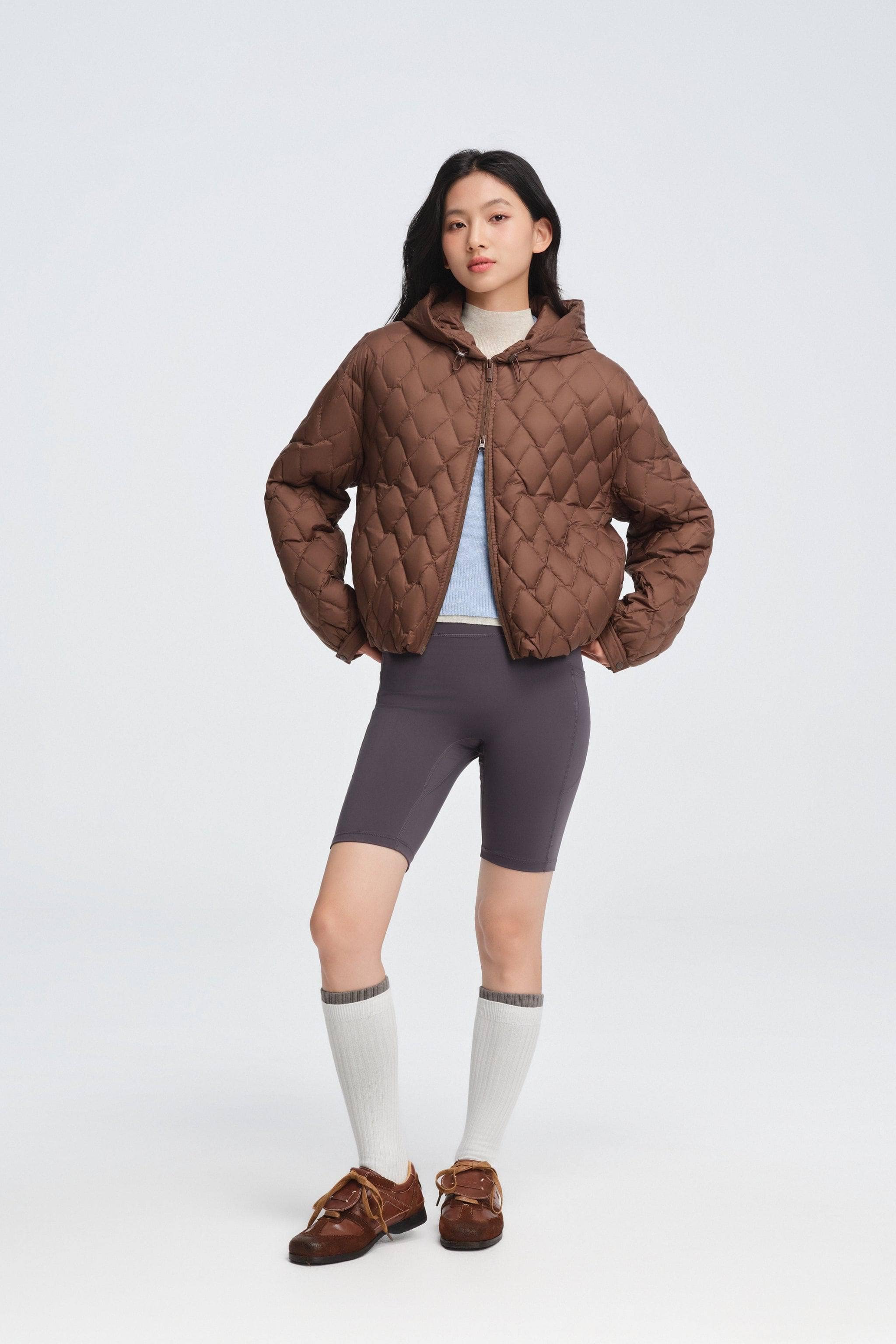 Women's Artist Quilting Down Jacket With Hood - Image 24