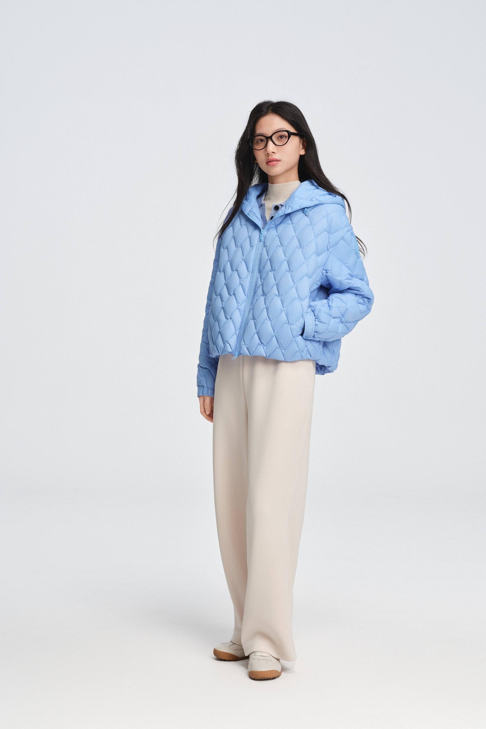 Women's Artist Quilting Down Jacket With Hood - Image 4