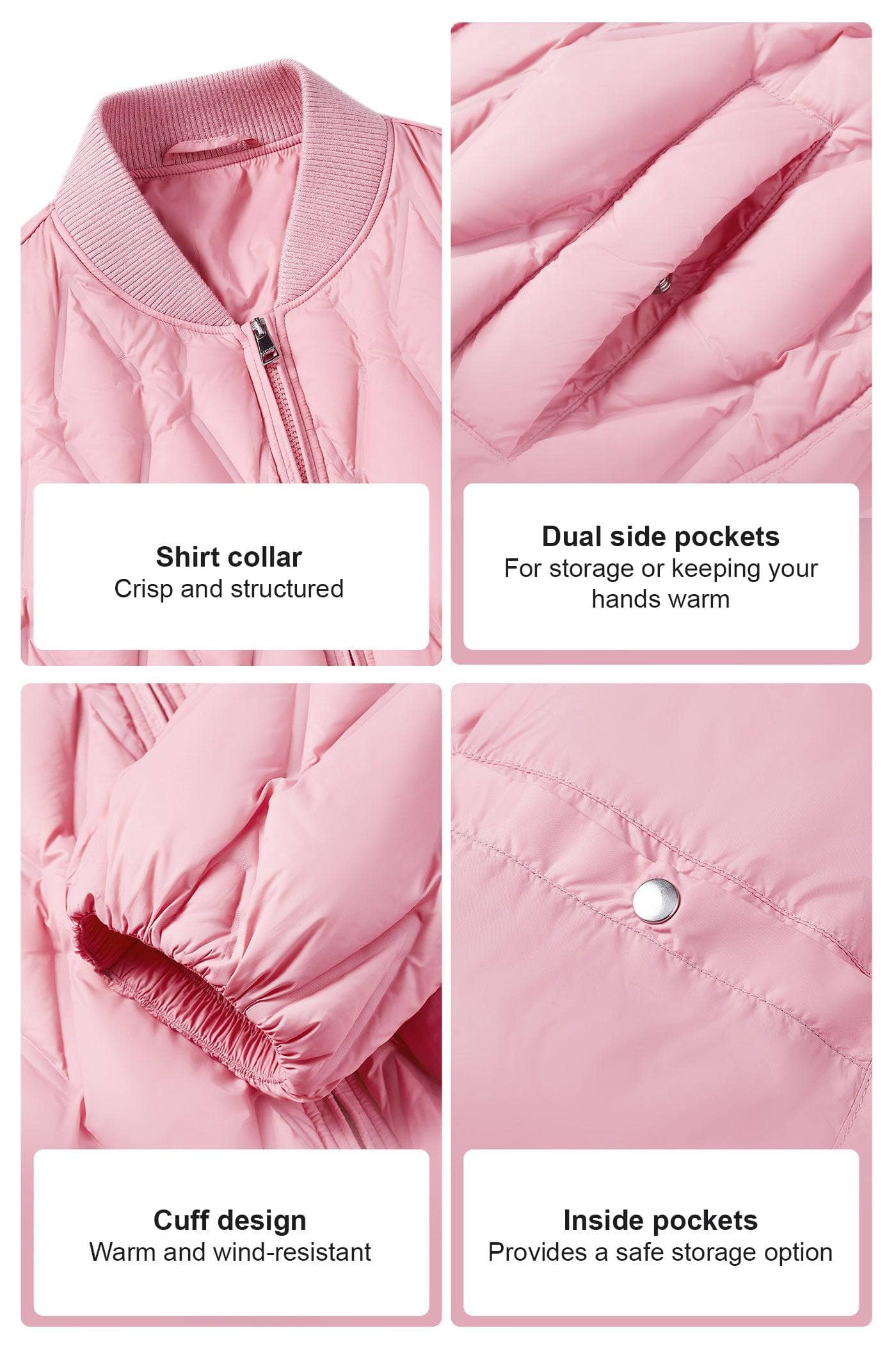 Women's Baseball Down Jacket 5306 - Image 8