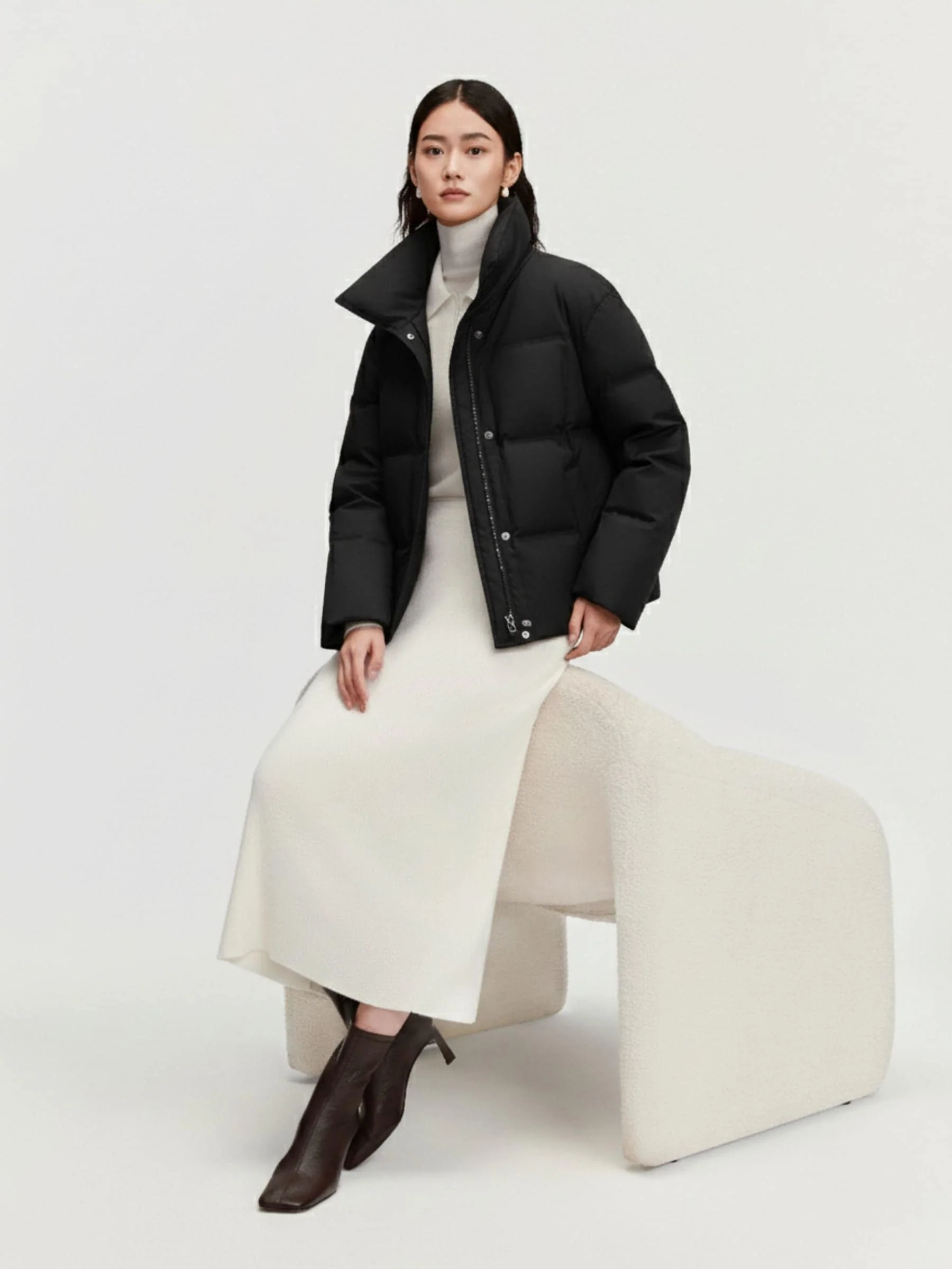 Women's Business Classic Goose Down Jacket With Lapel 112 - Image 24