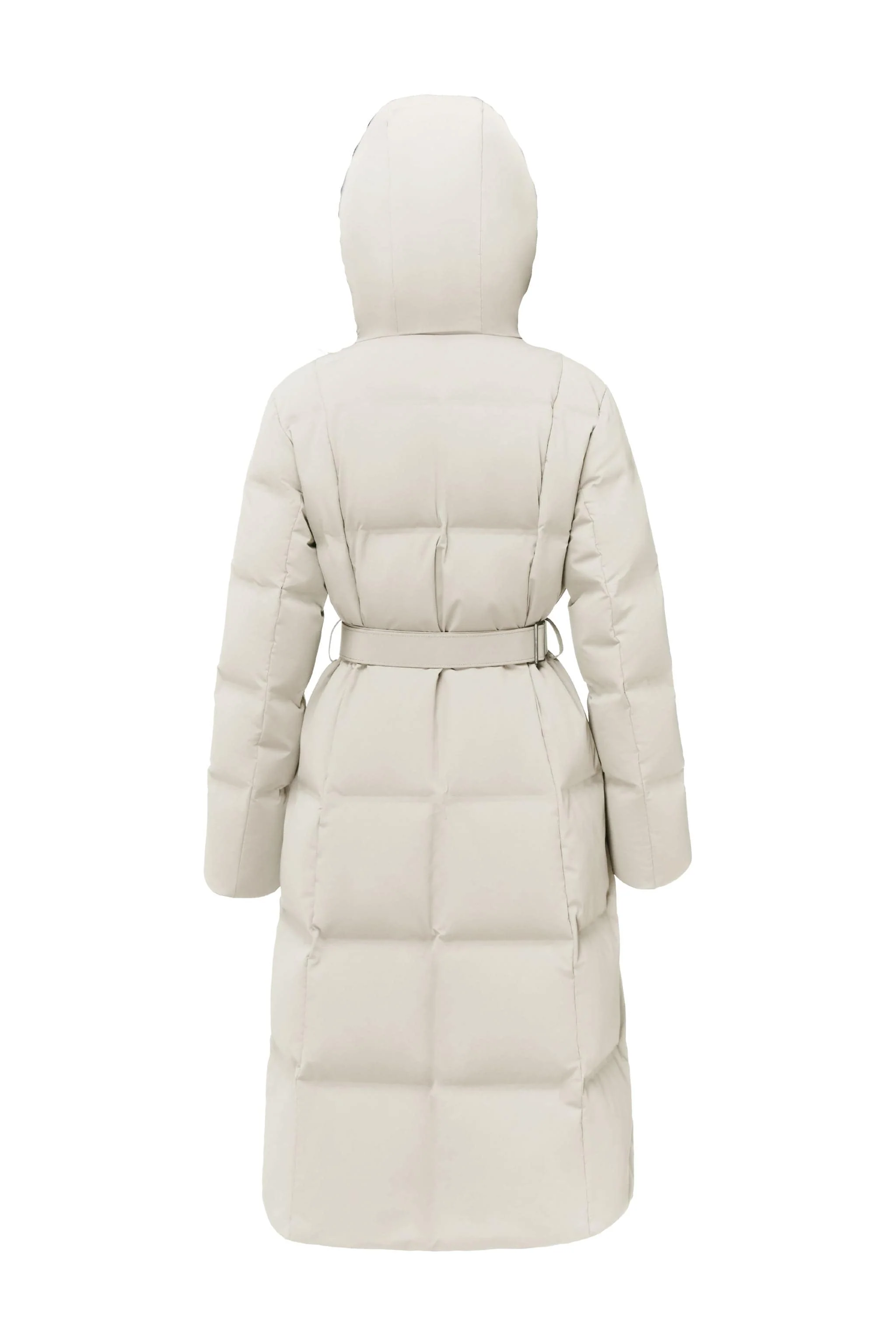 Women's Business Classic Hooded Goose Down Jacket With Belt 156 - Image 14
