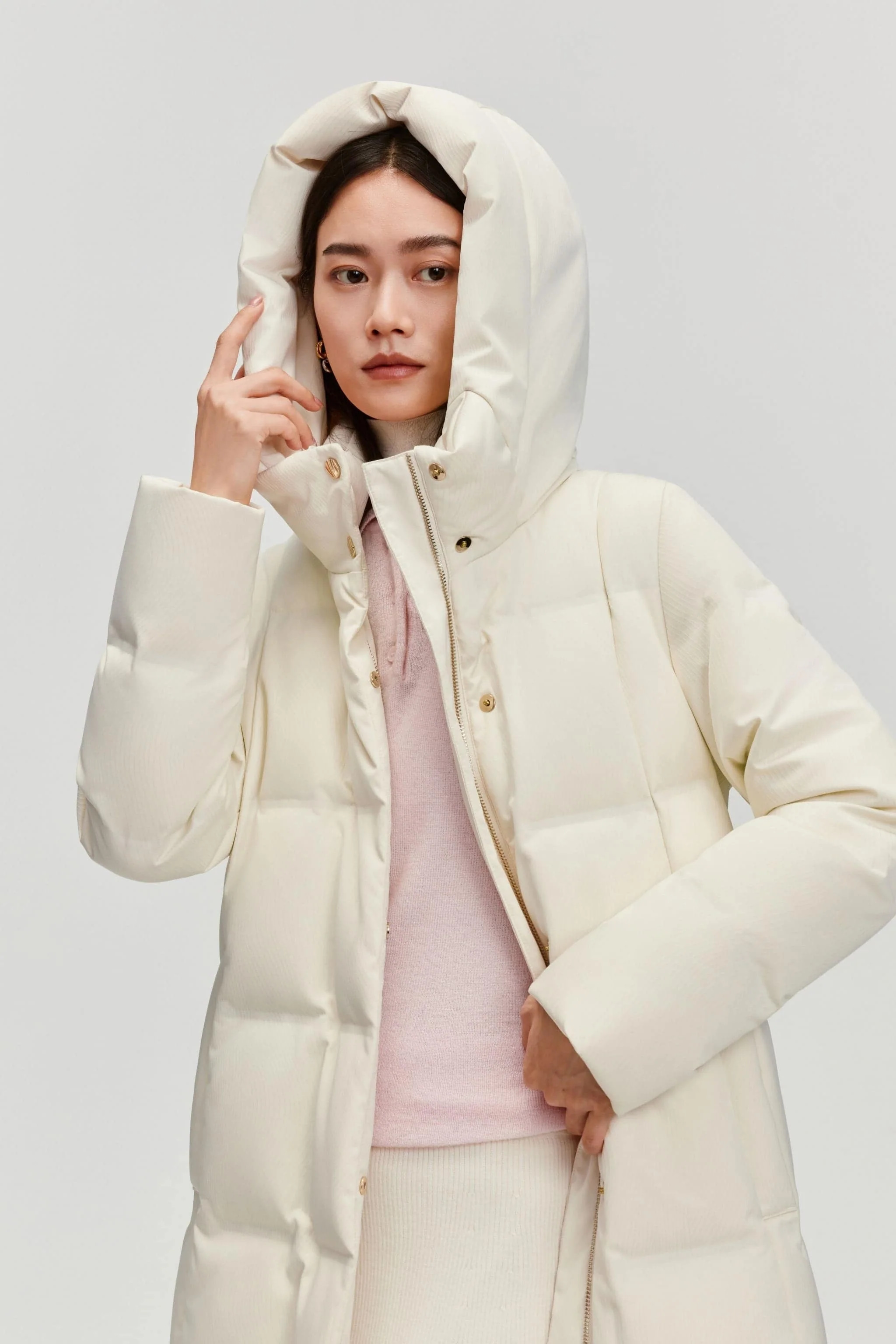 Women's Business Classic Long Quilted Goose Down Jacket 174 - Image 11