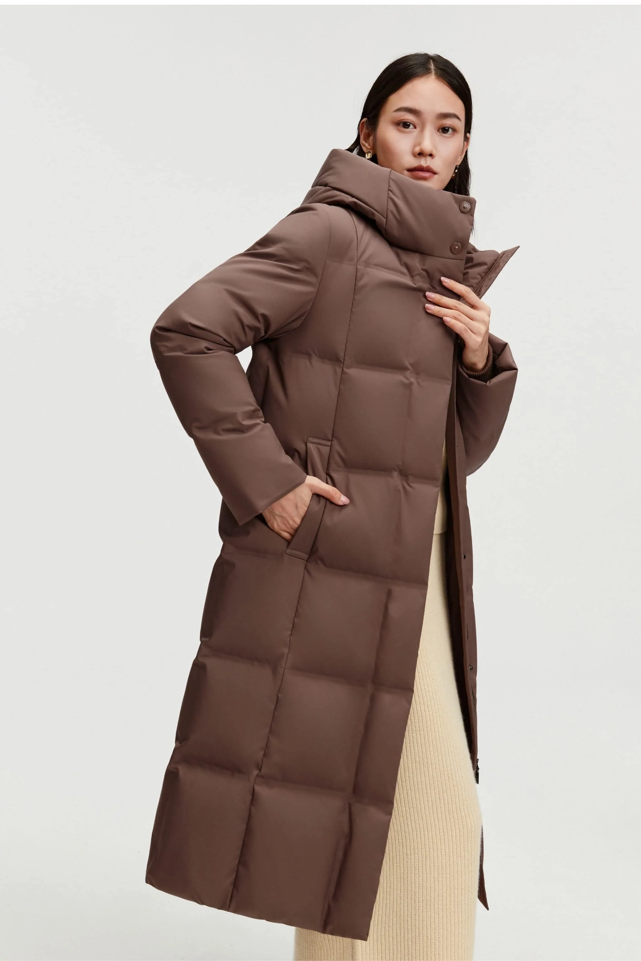 Women's Business Classic Long Quilted Goose Down Jacket 174 - Image 2