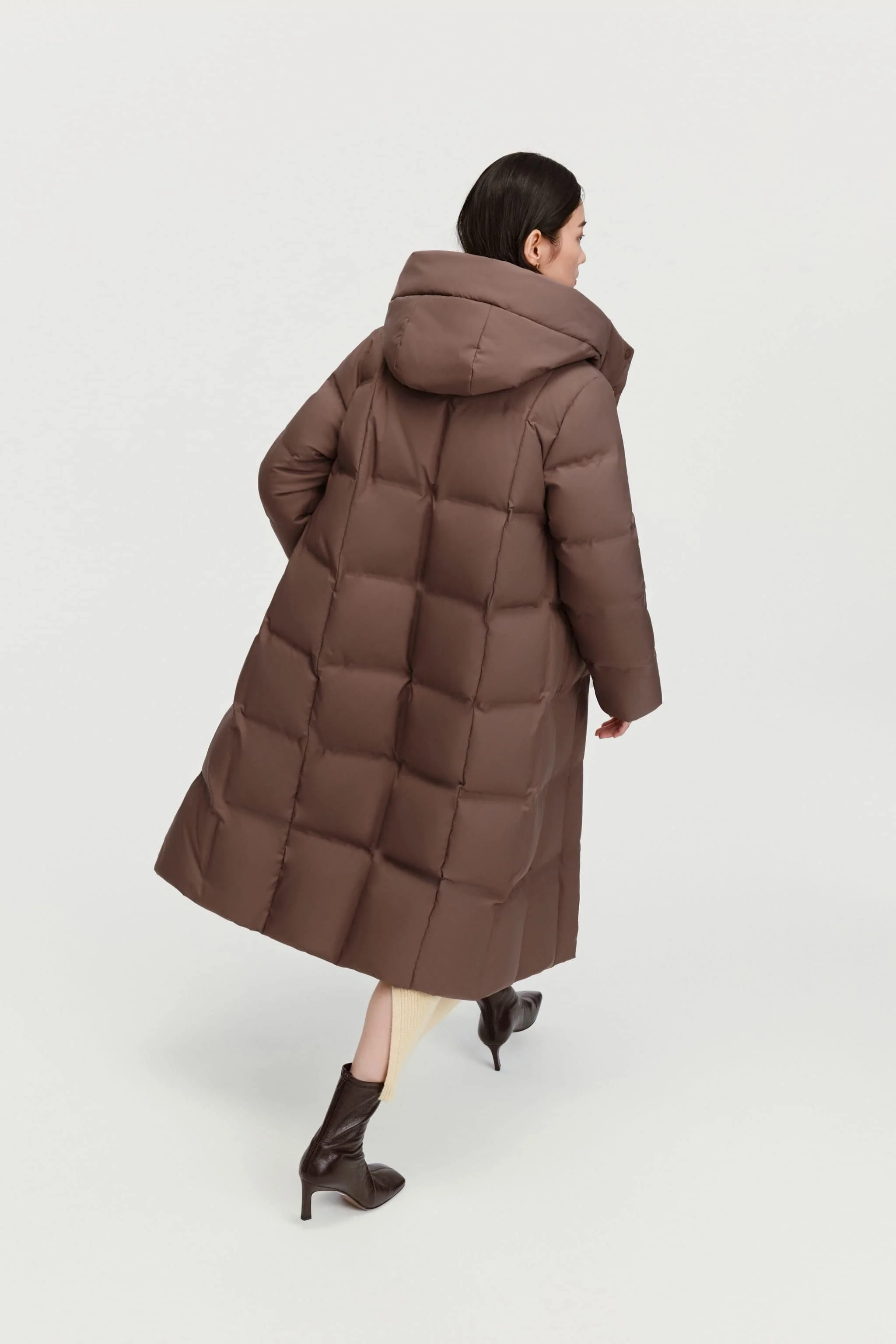 Women's Business Classic Long Quilted Goose Down Jacket 174 - Image 4