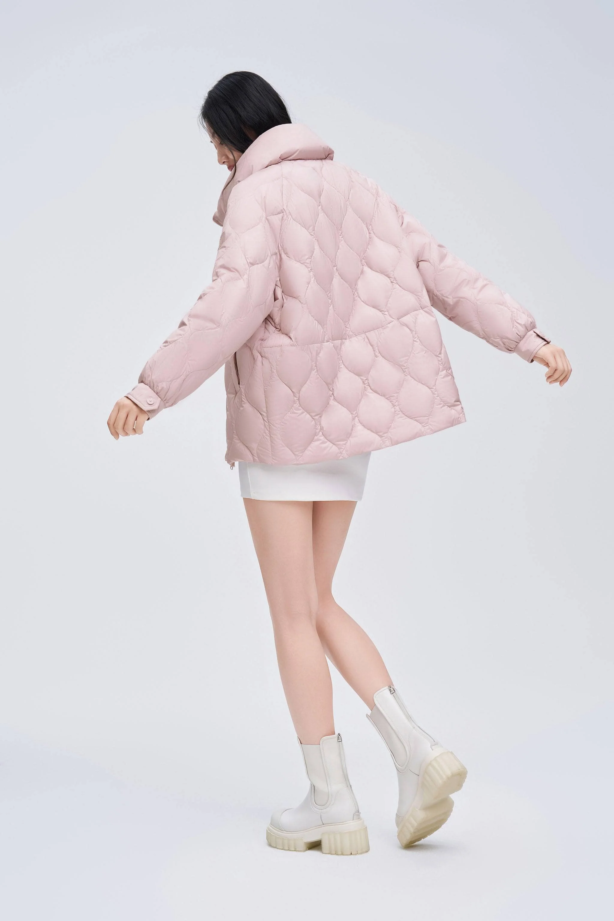 Women's Contrast Piping Weightless Down Jacket - Image 11