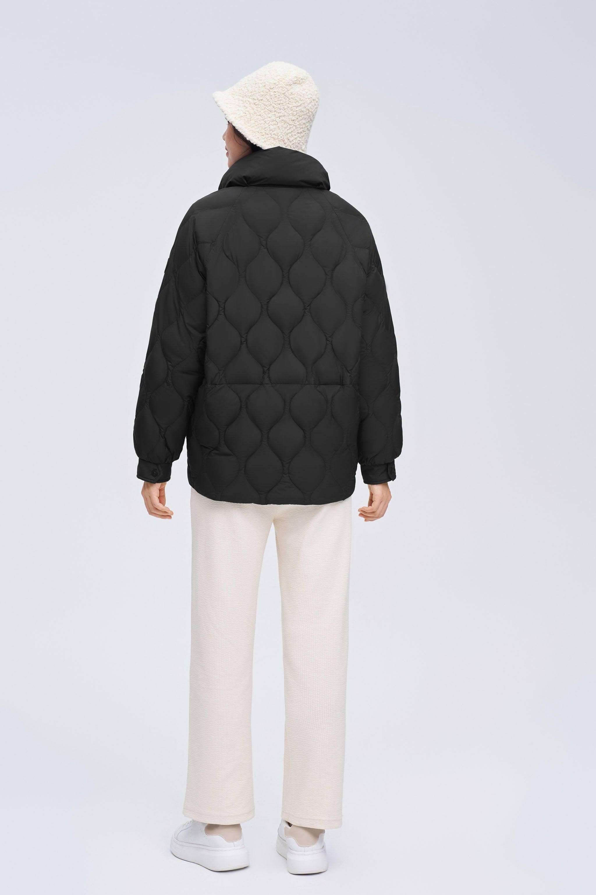 Women's Contrast Piping Weightless Down Jacket - Image 17