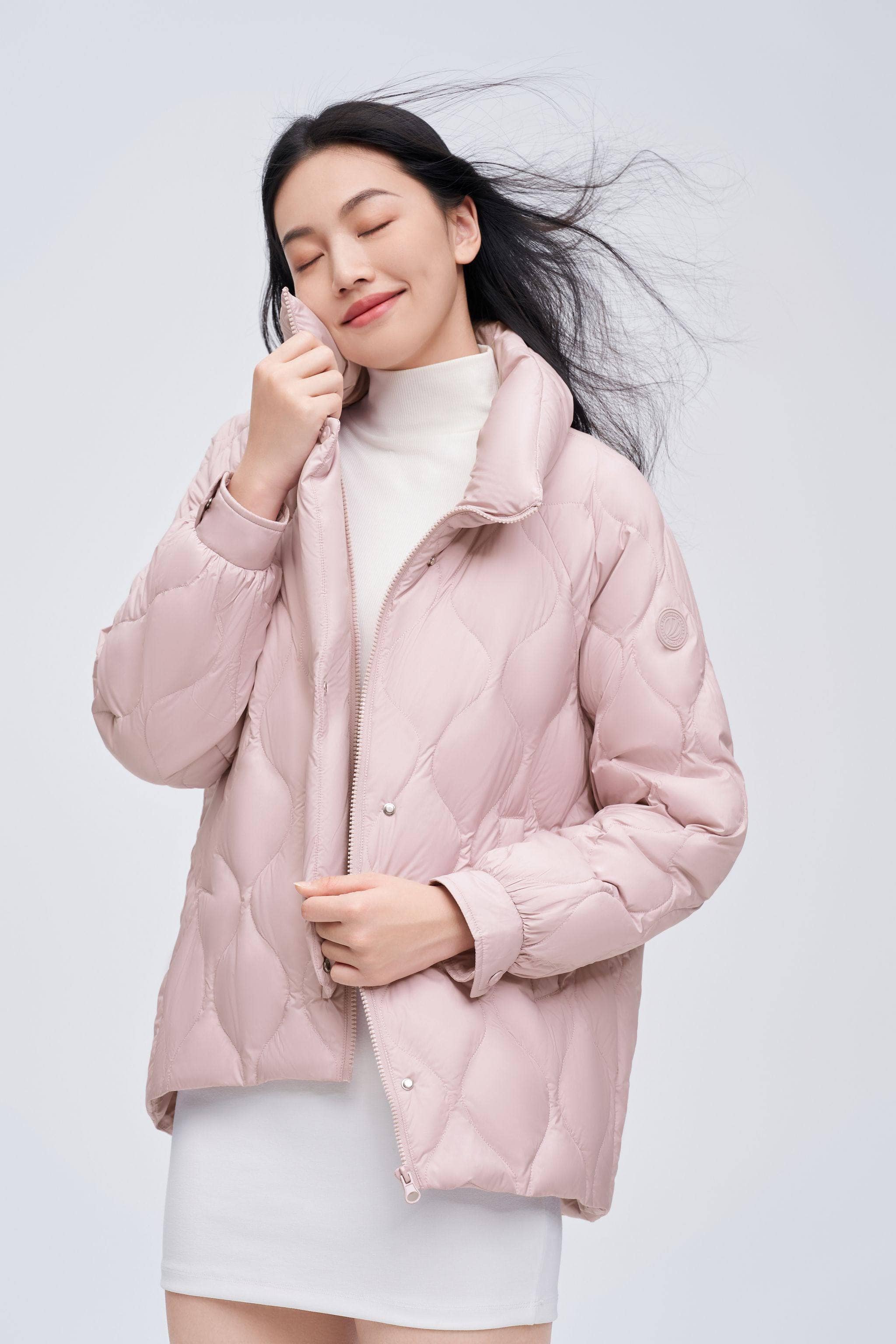 Women's Contrast Piping Weightless Down Jacket - Image 8