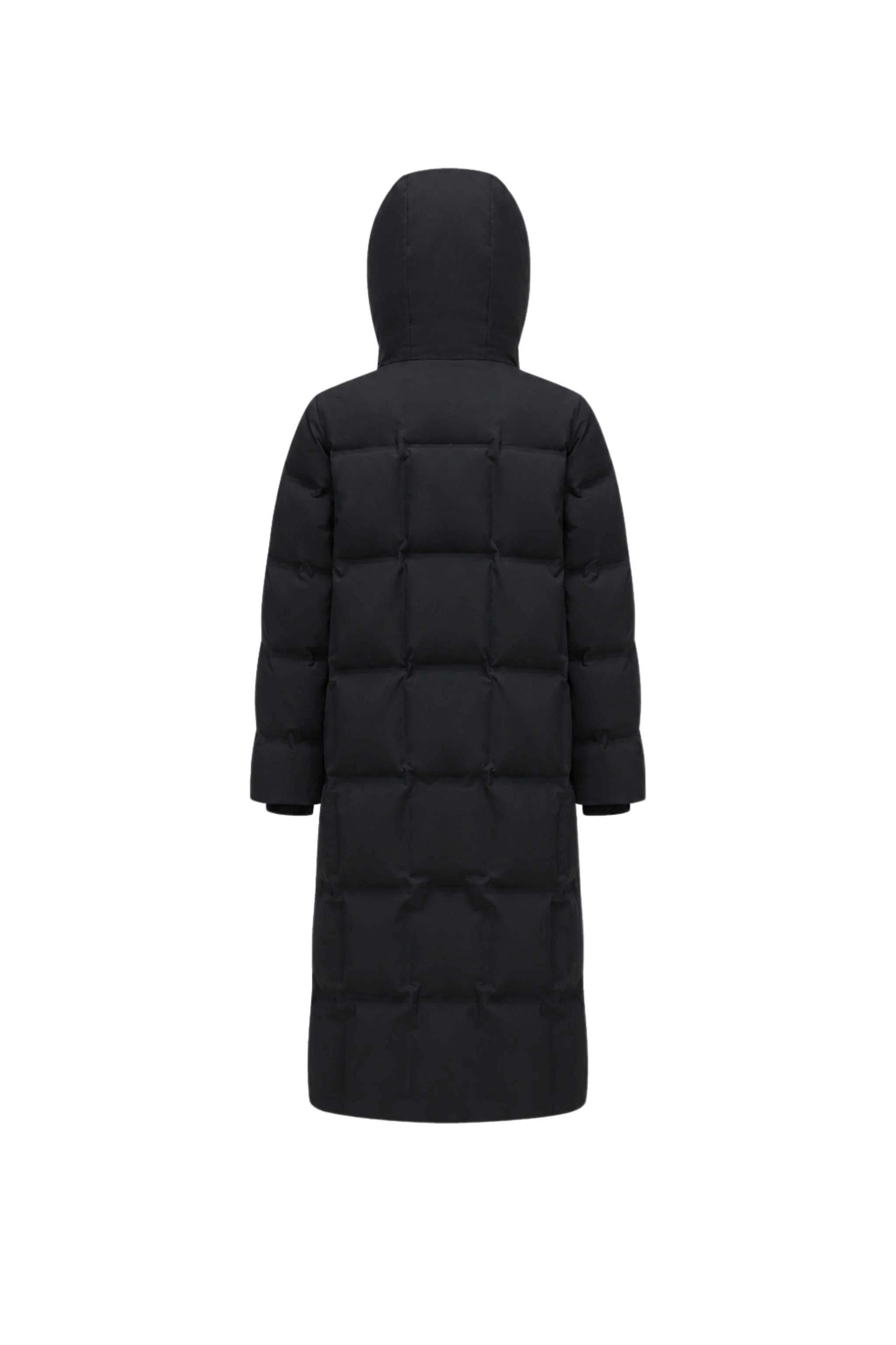 Women's Diamond Quilt Full Length Goose Down Coat - Image 13