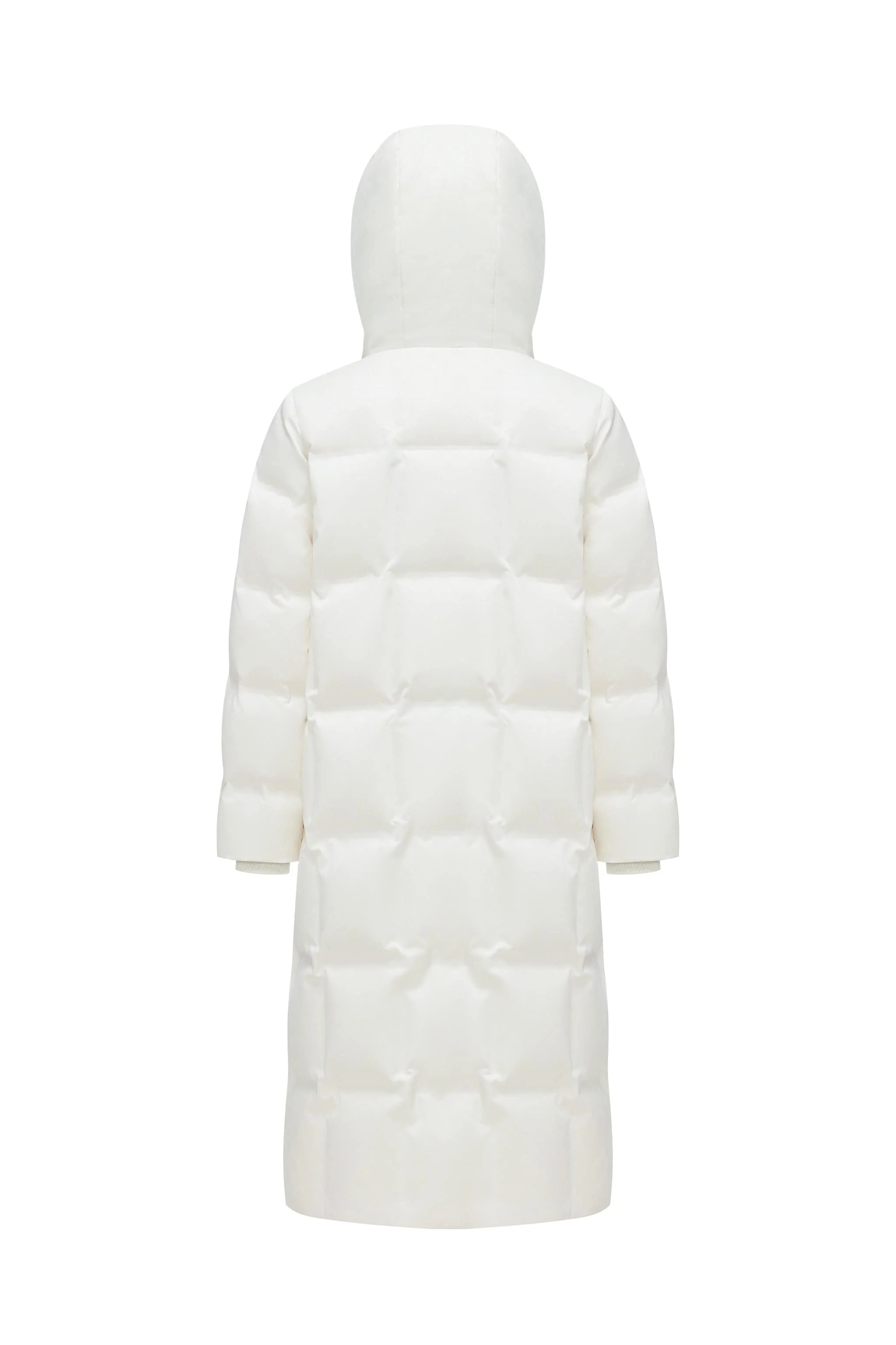 Women's Diamond Quilt Full Length Goose Down Coat - Image 6