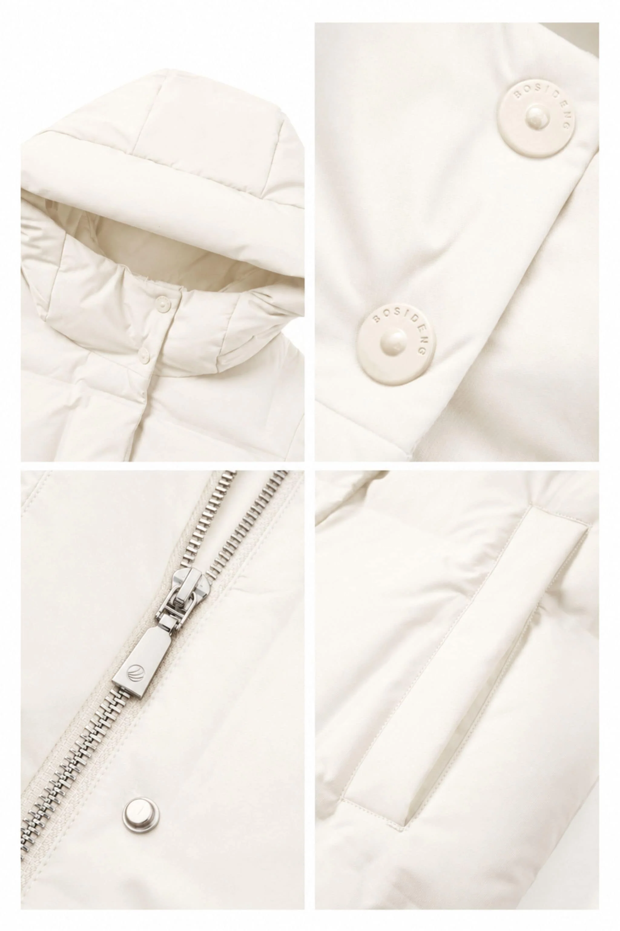 Women's Diamond Quilt Full Length Goose Down Coat - Image 7