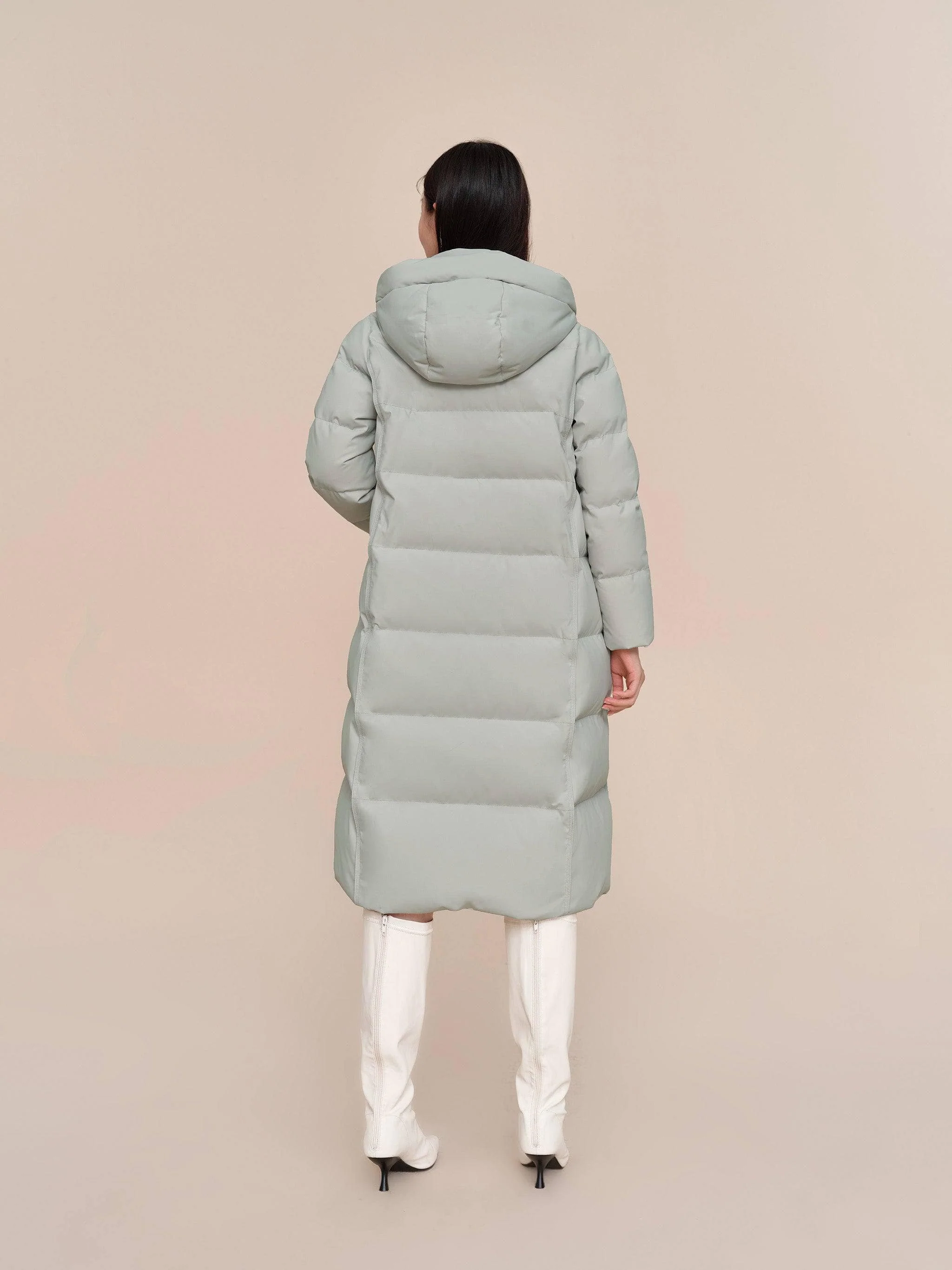 Women's full length down coat 5176 - Image 12