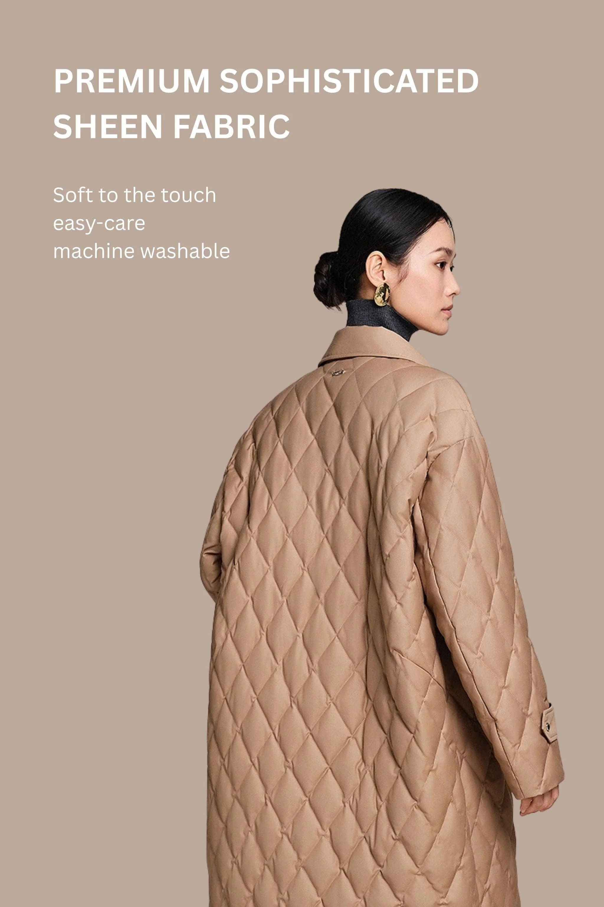 Women's Full Length Goose Down Quilted Jacket - Image 10
