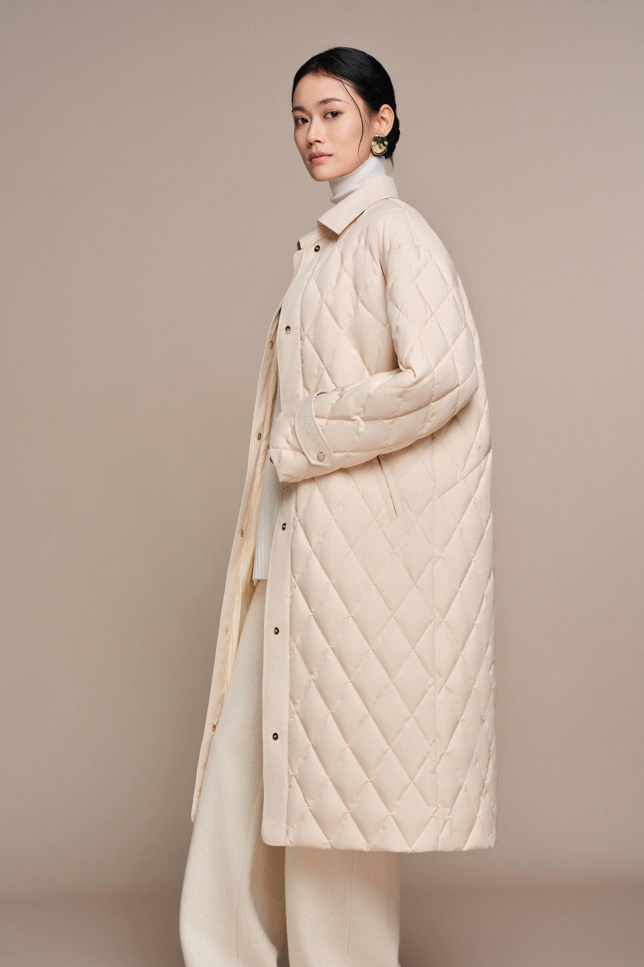 Women's Full Length Goose Down Quilted Jacket - Image 17