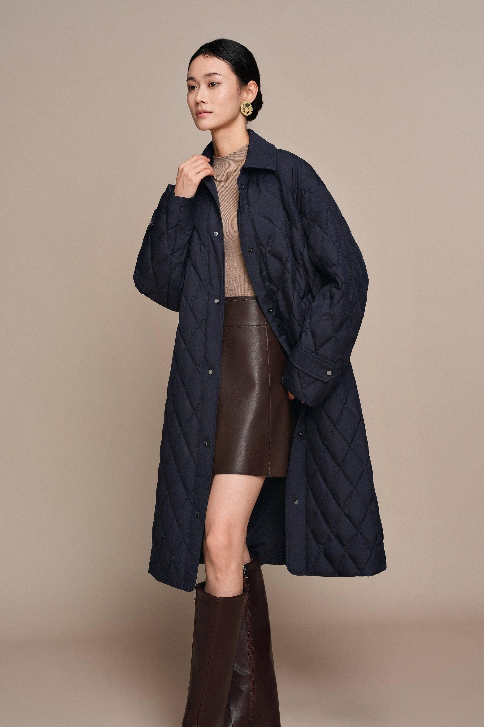 Women's Full Length Goose Down Quilted Jacket - Image 2