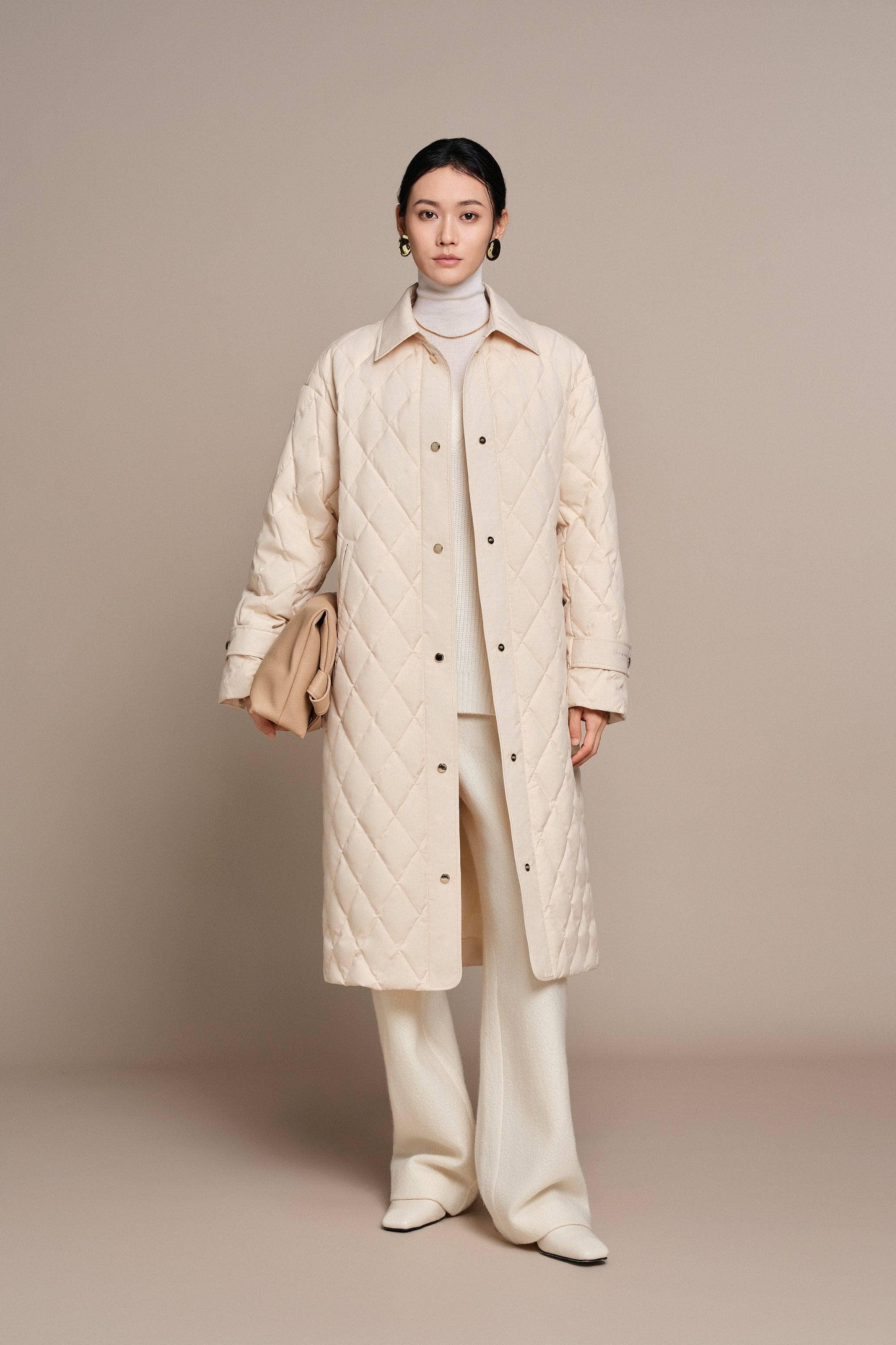 Women's Full Length Goose Down Quilted Jacket - Image 20