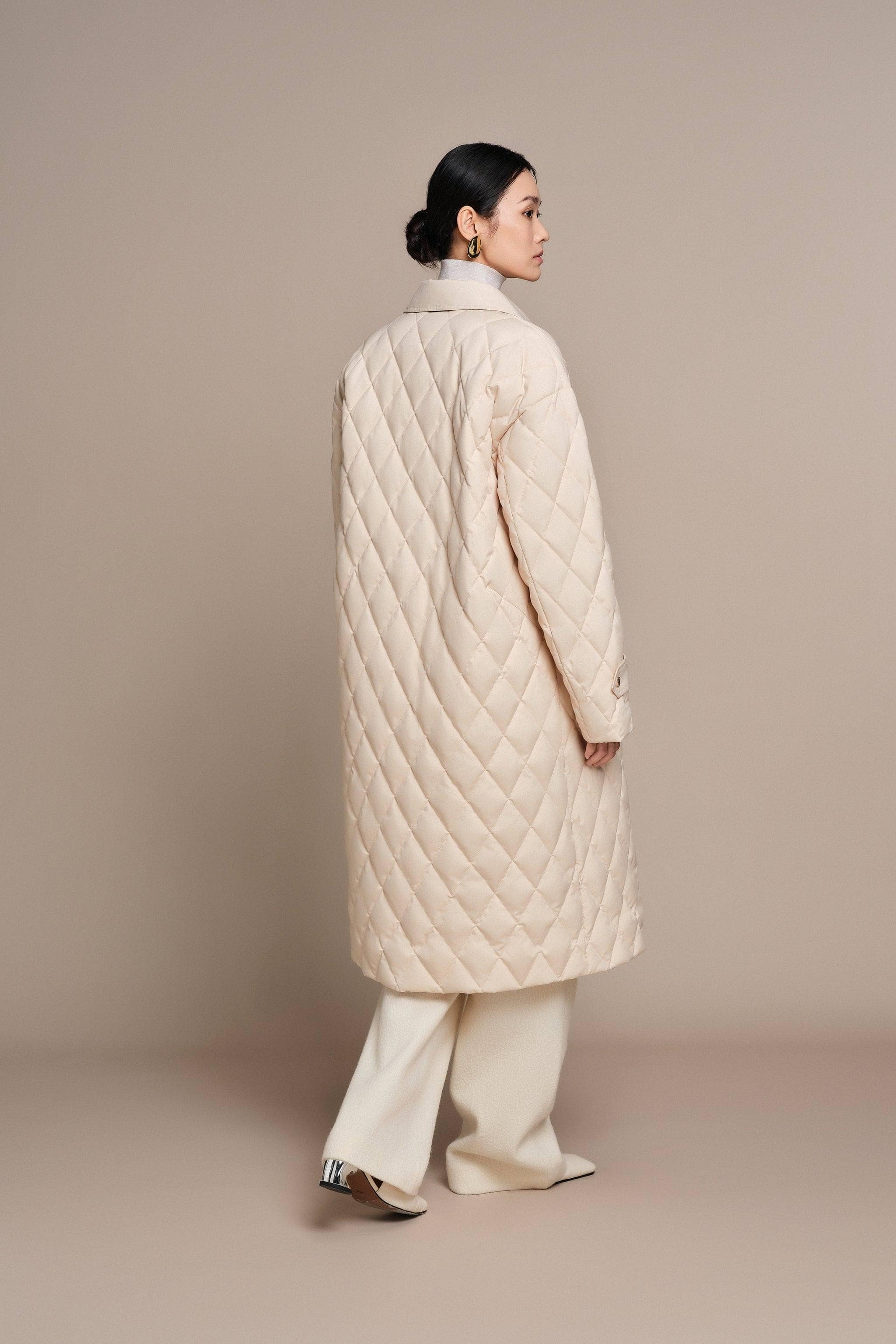 Women's Full Length Goose Down Quilted Jacket - Image 21