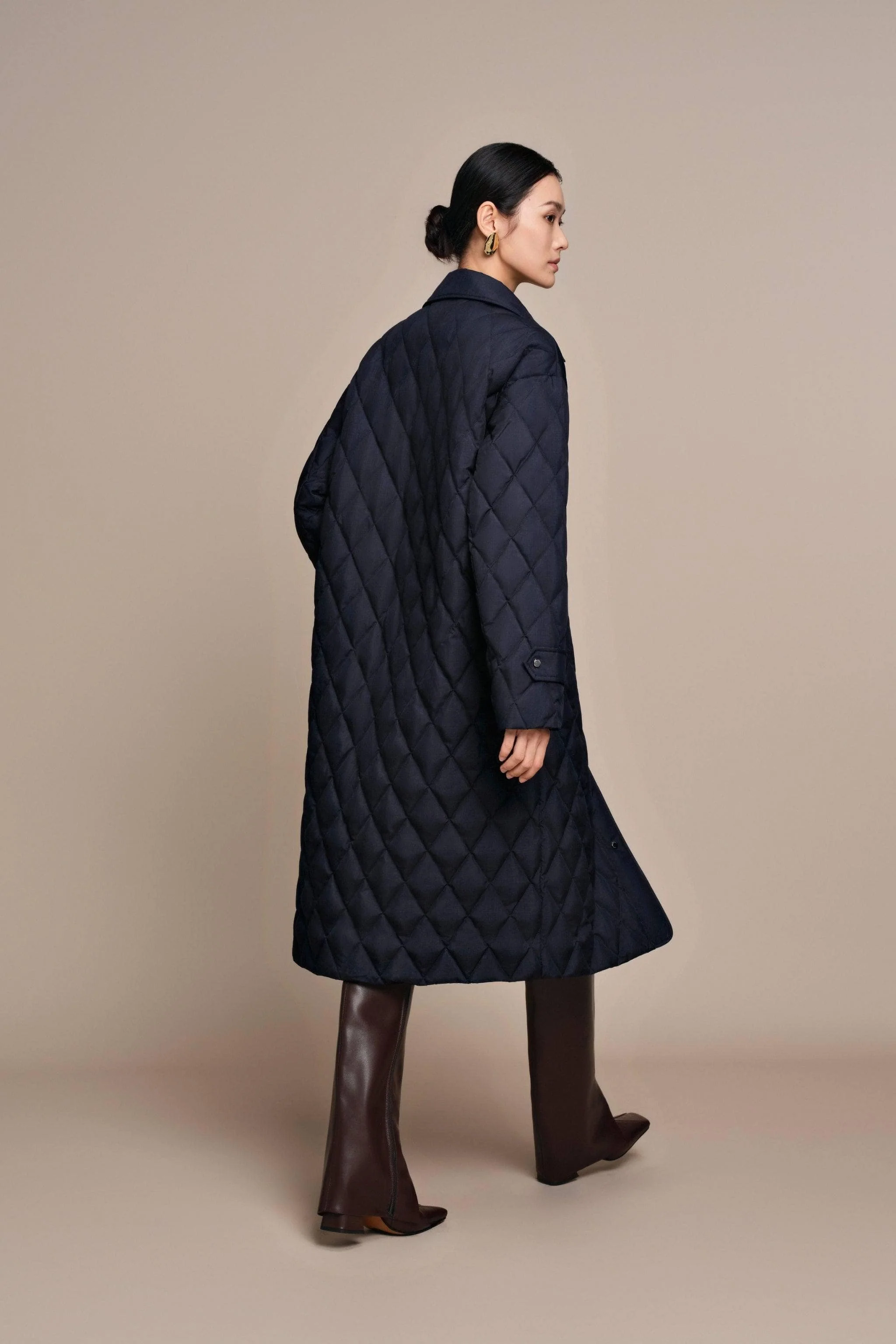 Women's Full Length Goose Down Quilted Jacket - Image 4