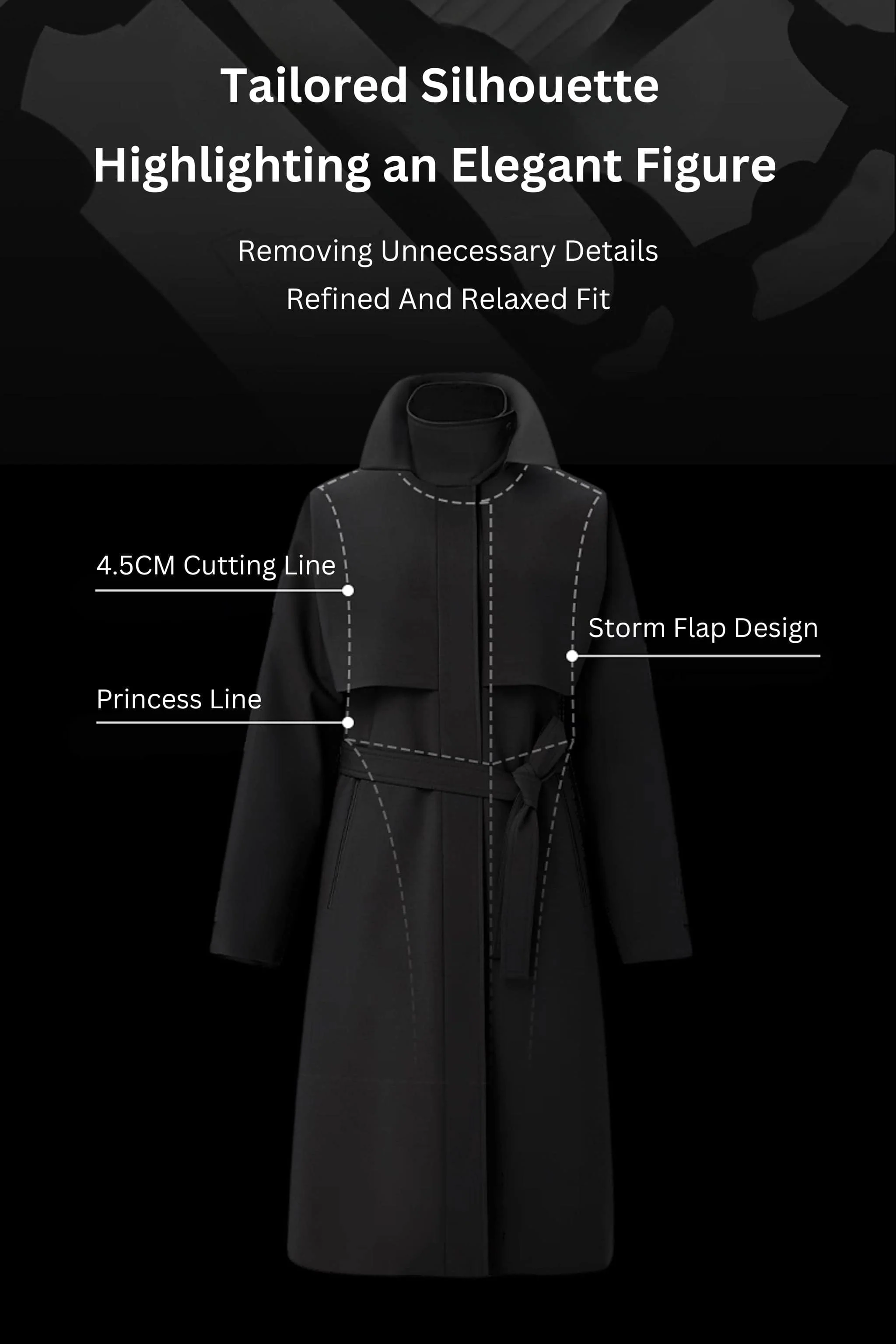 Women's Full Length Goose Down Trench 212 - Image 13