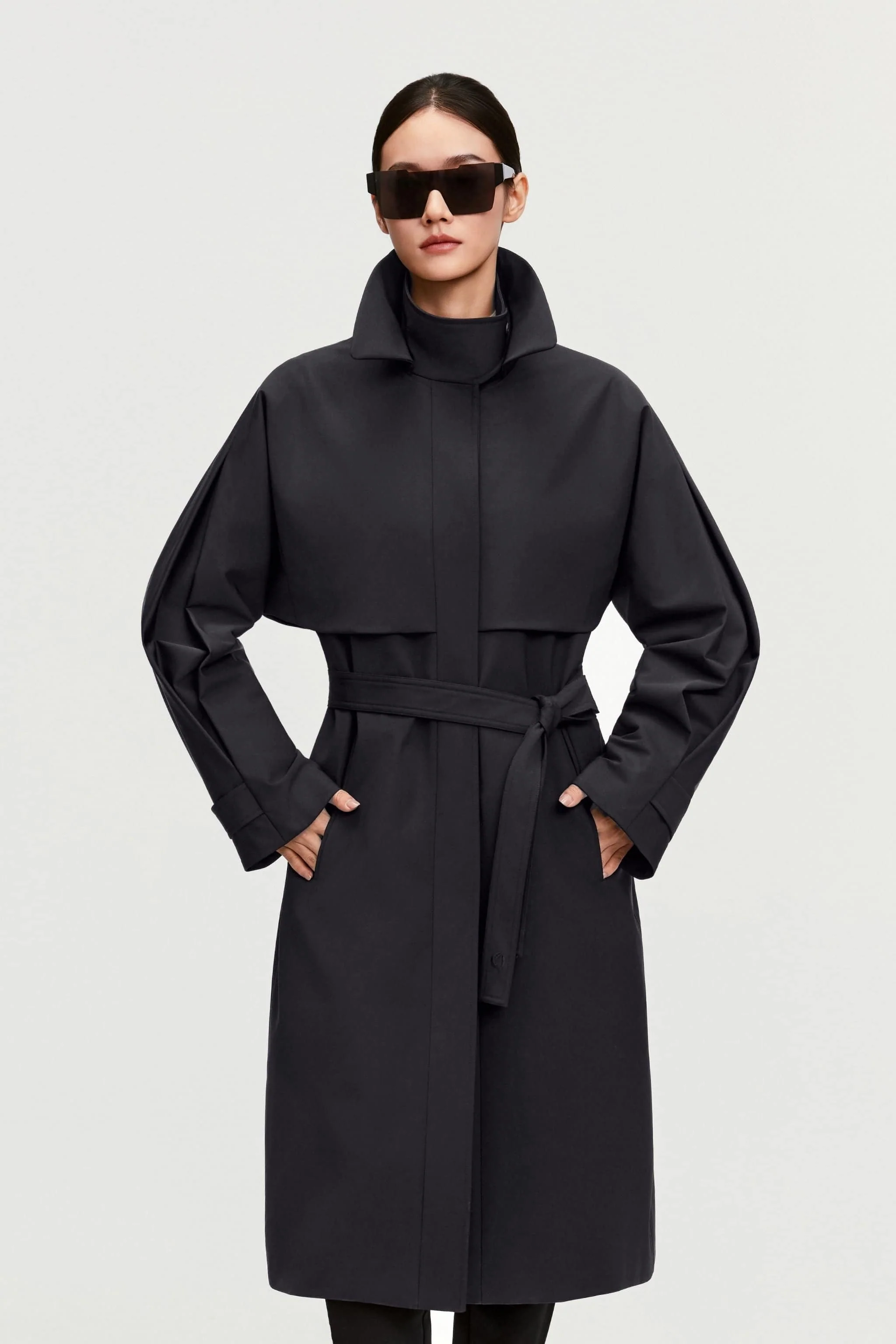Women's Full Length Goose Down Trench 212 - Image 15