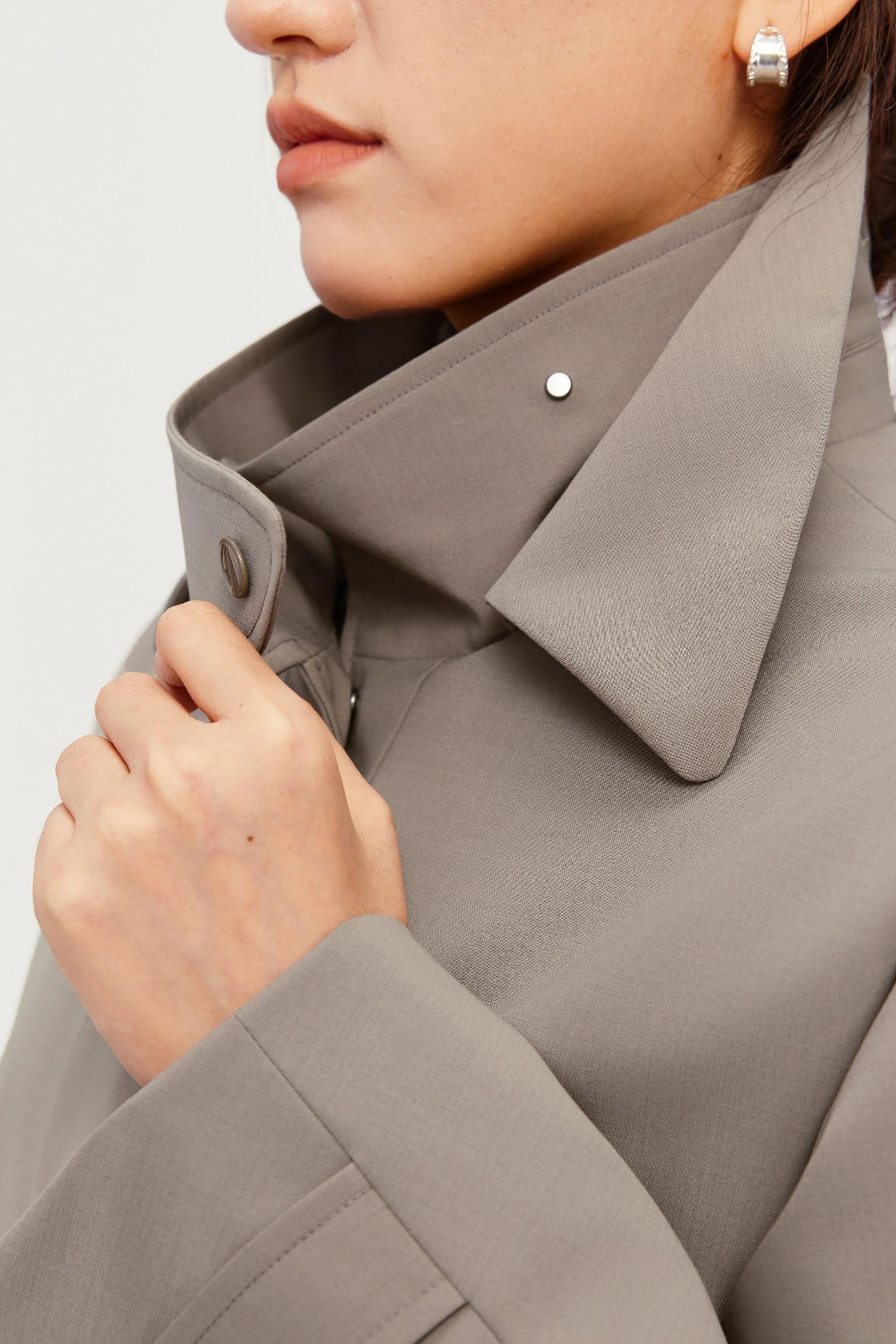 Women's Full Length Goose Down Trench 212 - Image 5