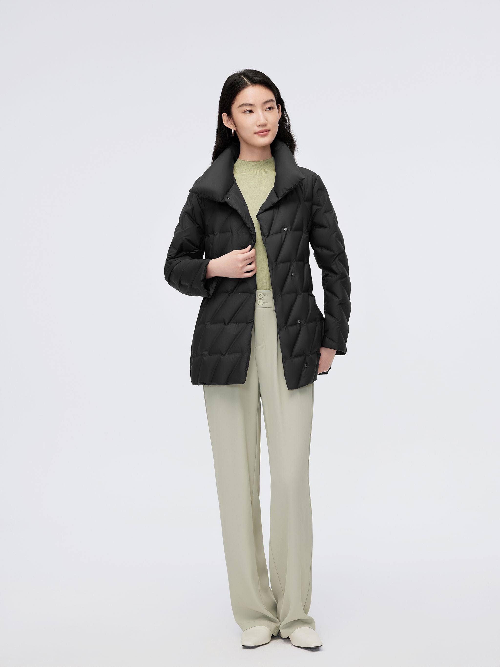 Women's Goose Down Coat 4142 - Image 11