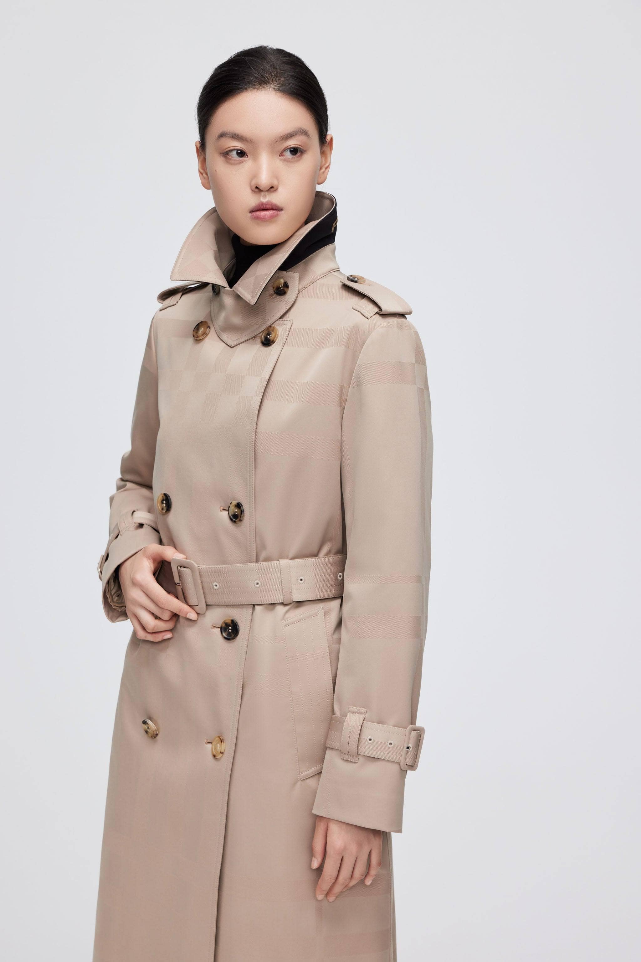 Premium Women's Goose Down Full Length Trench - Image 14