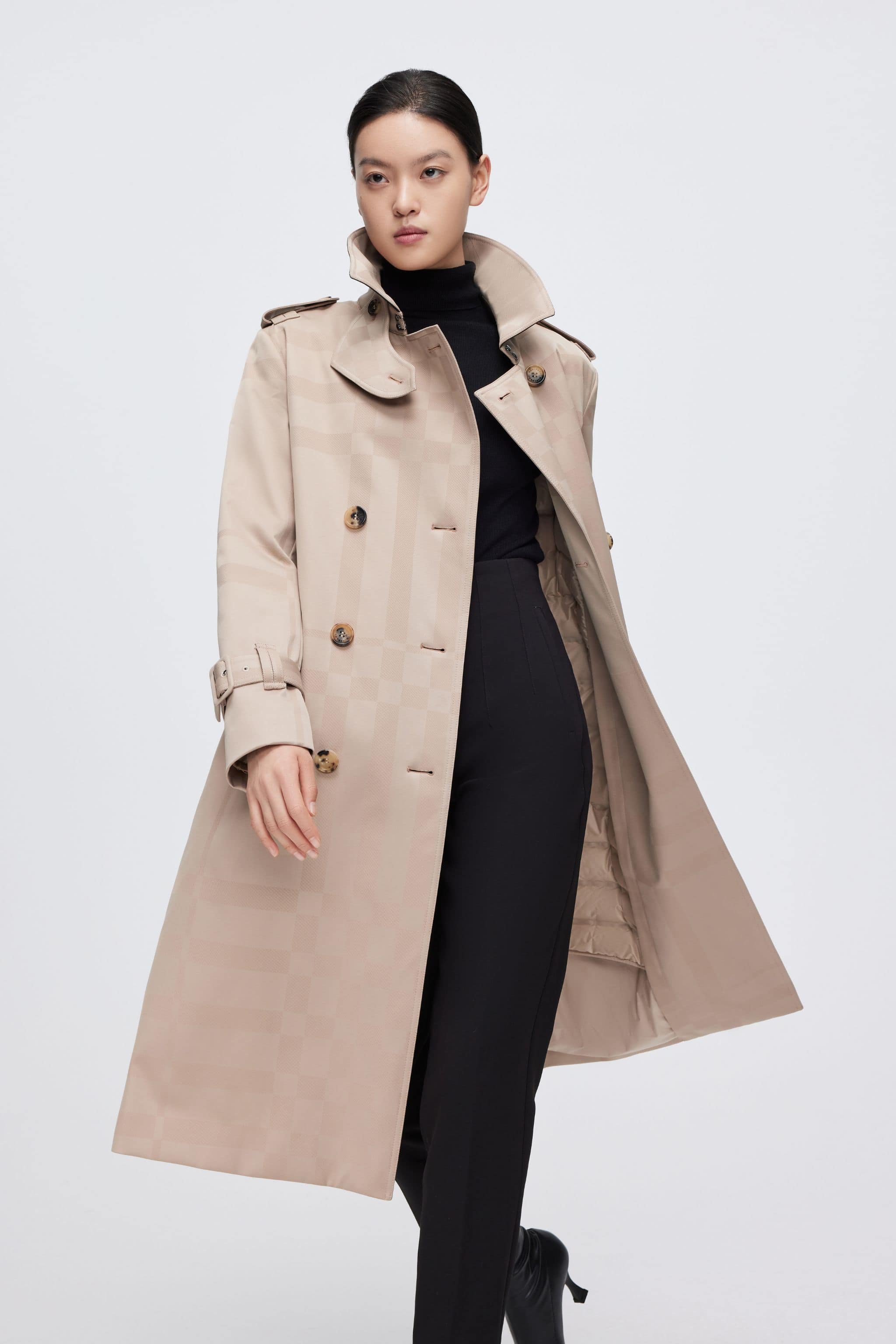 Premium Women's Goose Down Full Length Trench - Image 15