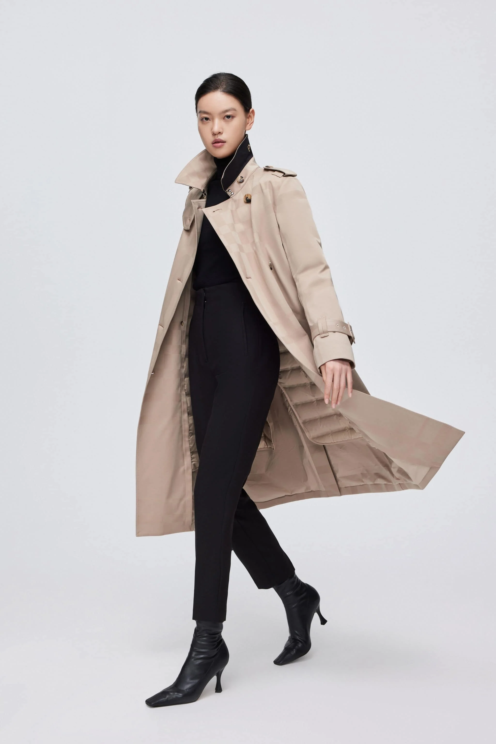 Premium Women's Goose Down Full Length Trench - Image 18