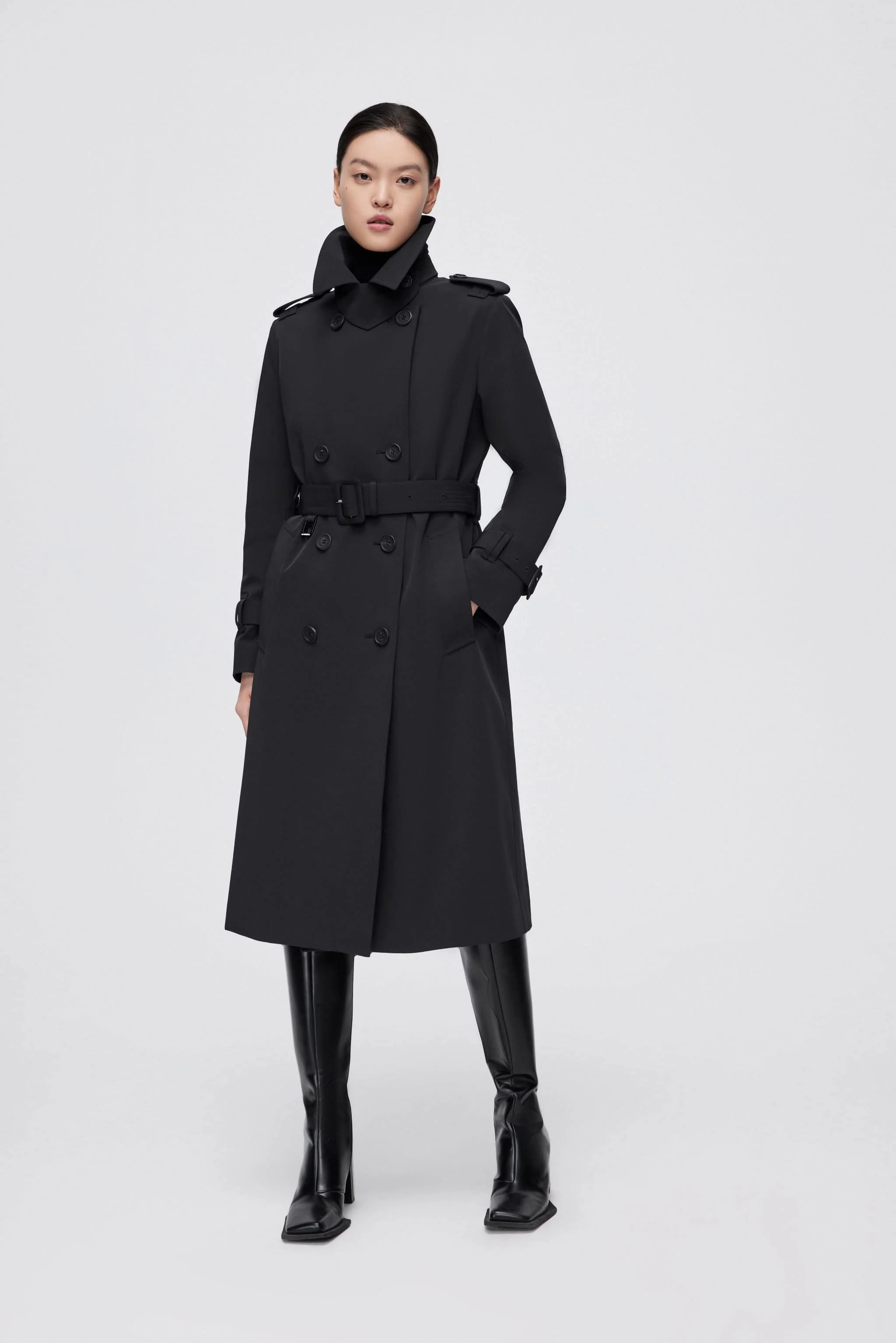 Premium Women's Goose Down Full Length Trench - Image 3