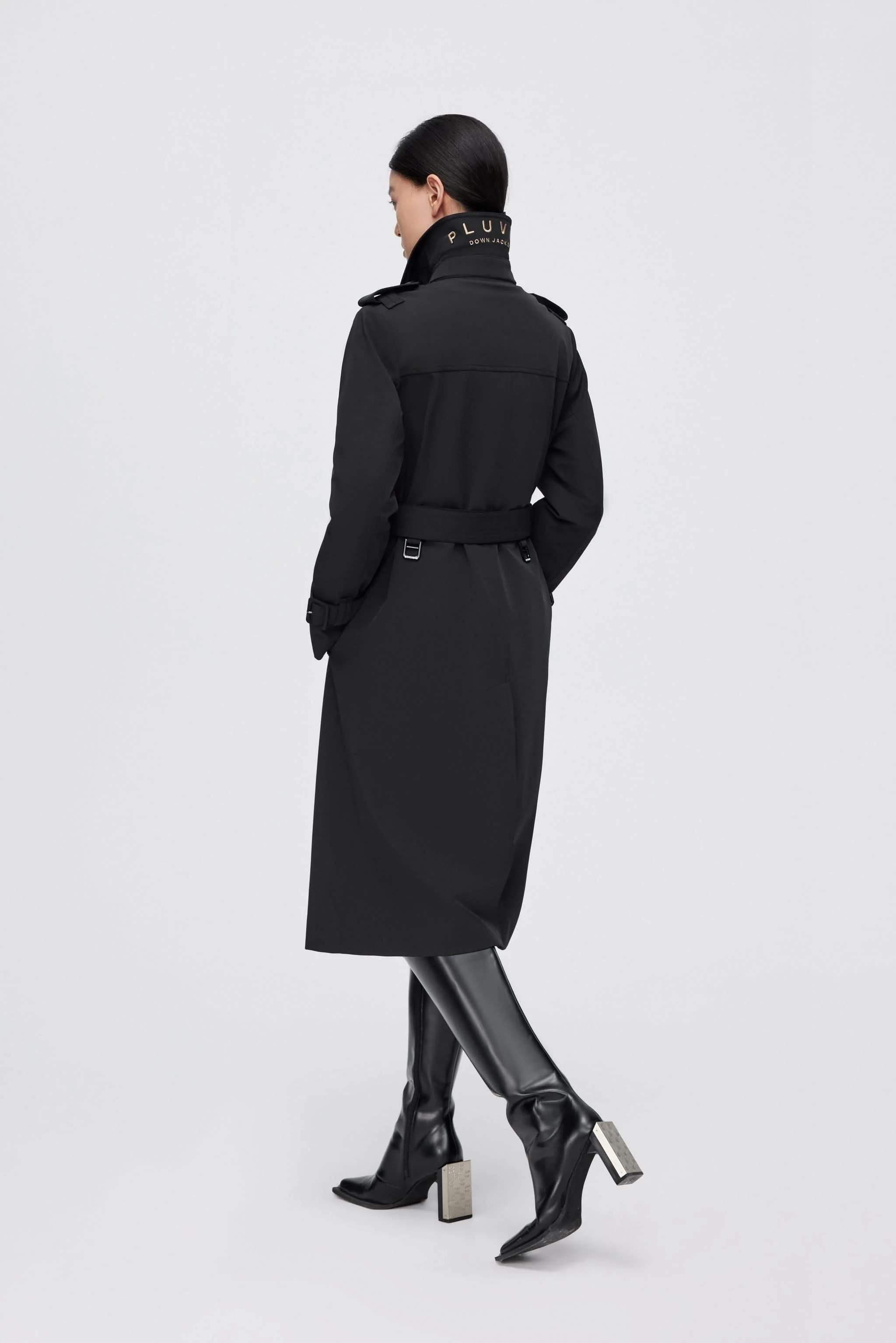 Premium Women's Goose Down Full Length Trench - Image 5