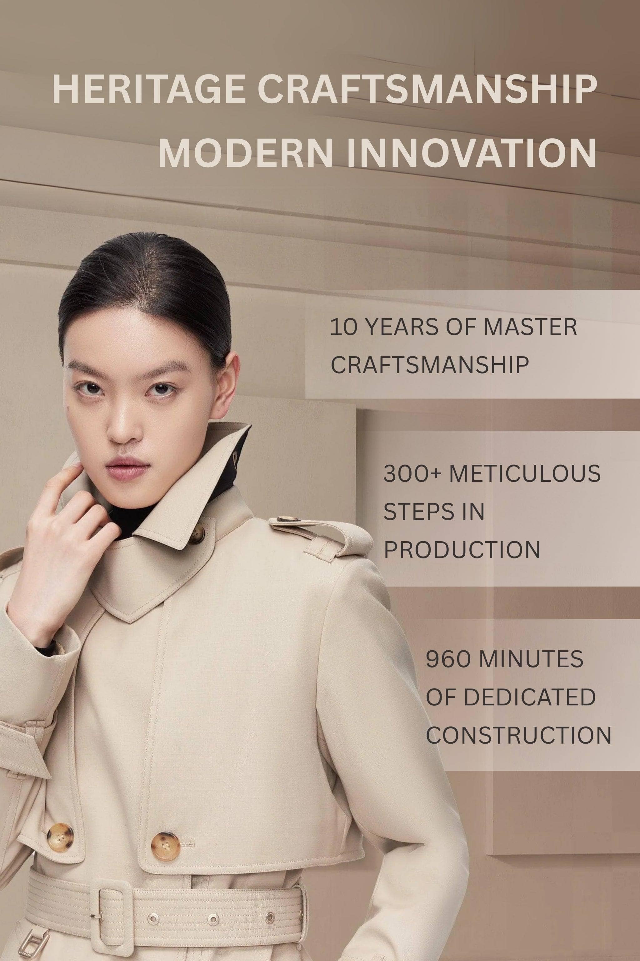 Premium Women's Goose Down Full Length Trench - Image 8