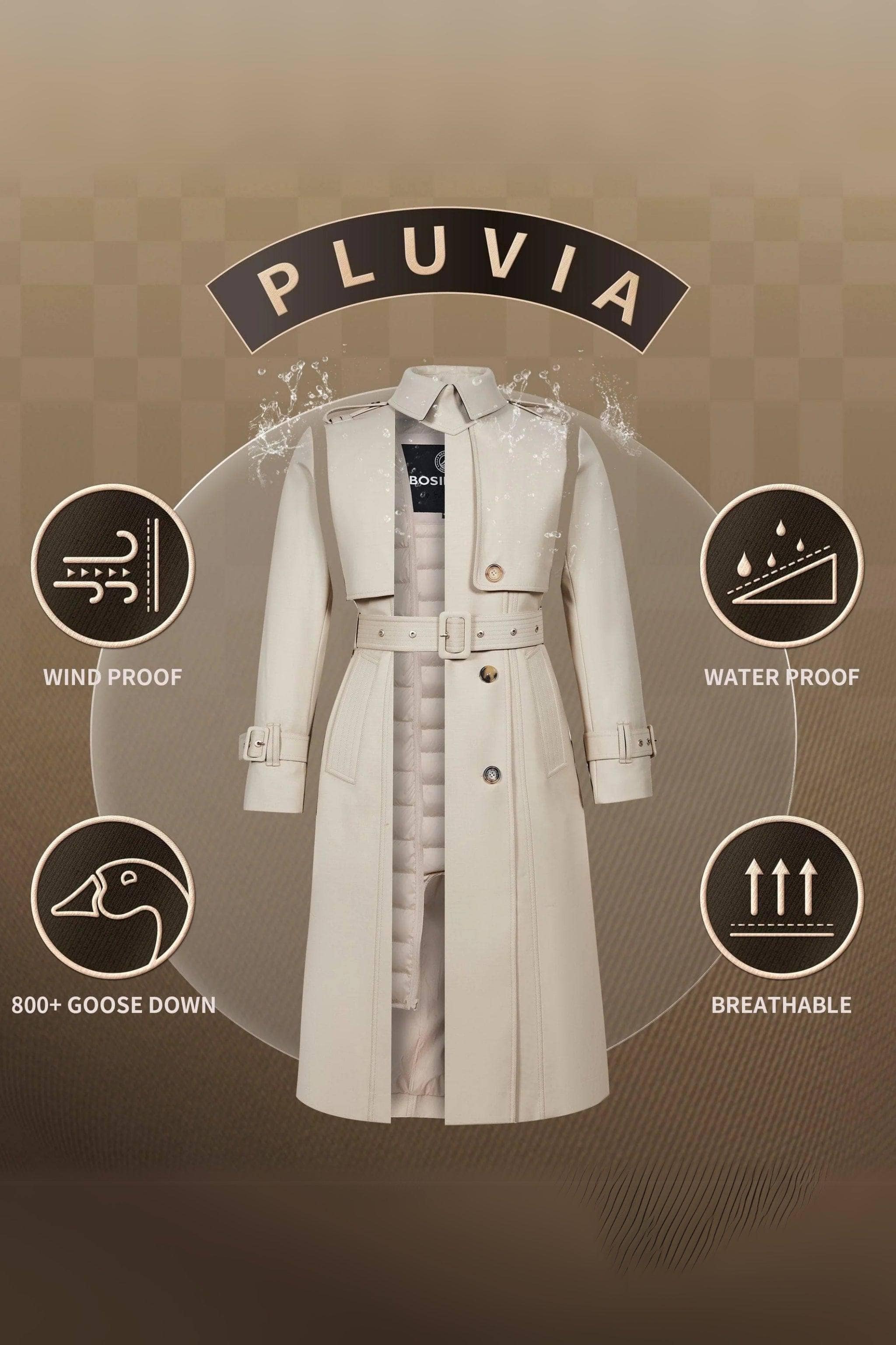 Premium Women's Goose Down Full Length Trench - Image 9