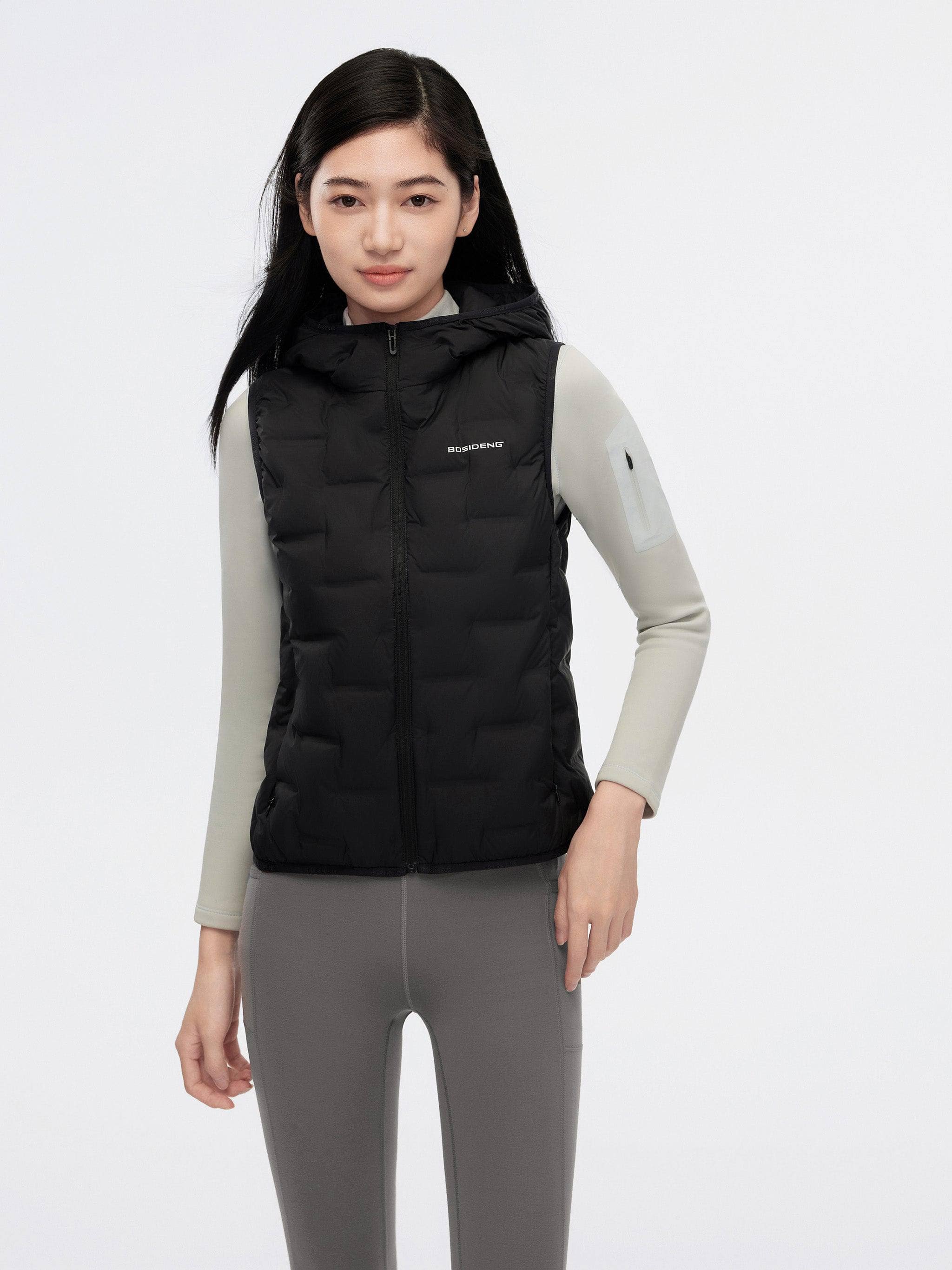 Women's Goose Down Hooded Gilet 1032 - Image 12