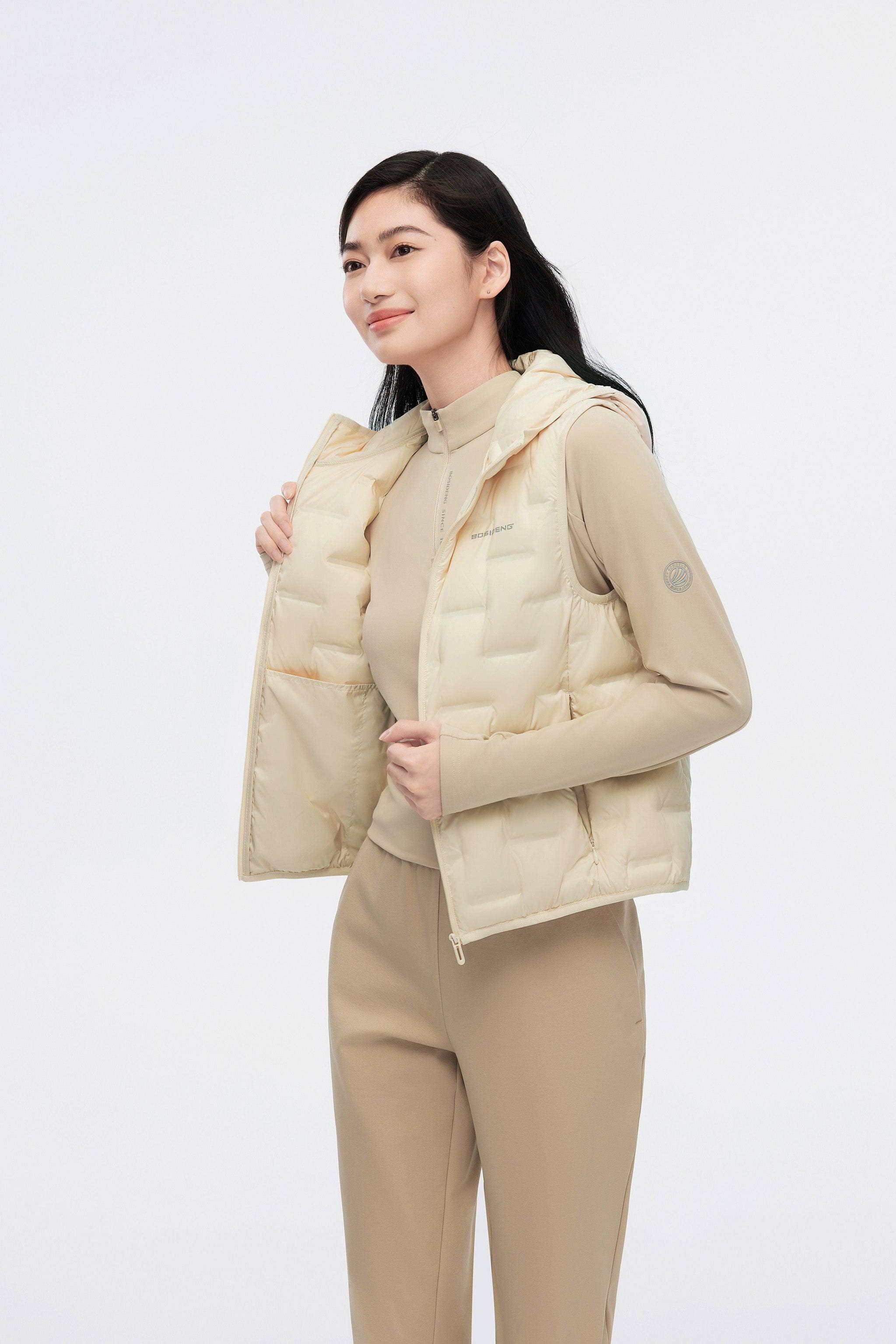 Women's Goose Down Hooded Gilet 1032 - Image 18