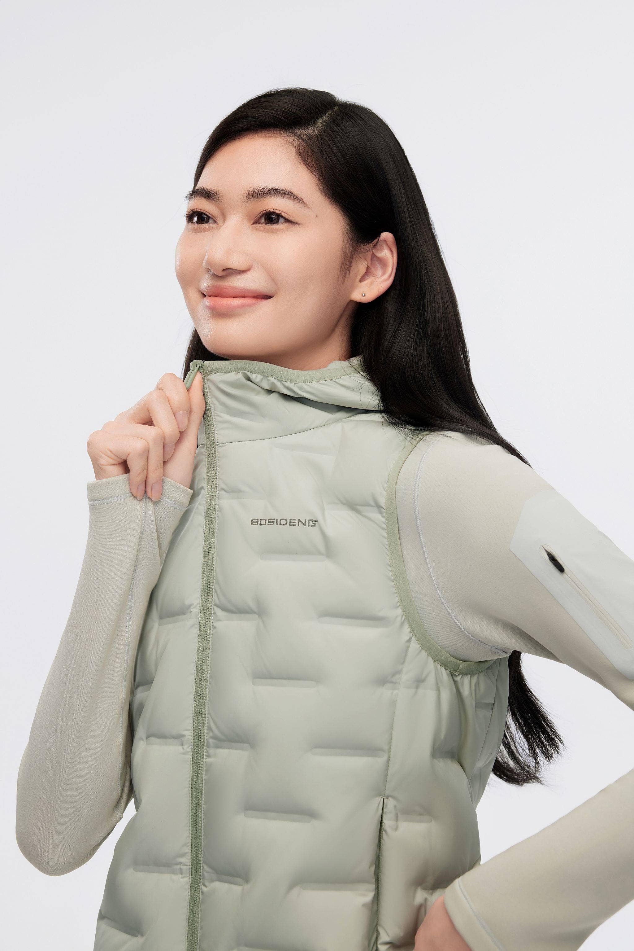 Women's Goose Down Hooded Gilet 1032 - Image 2