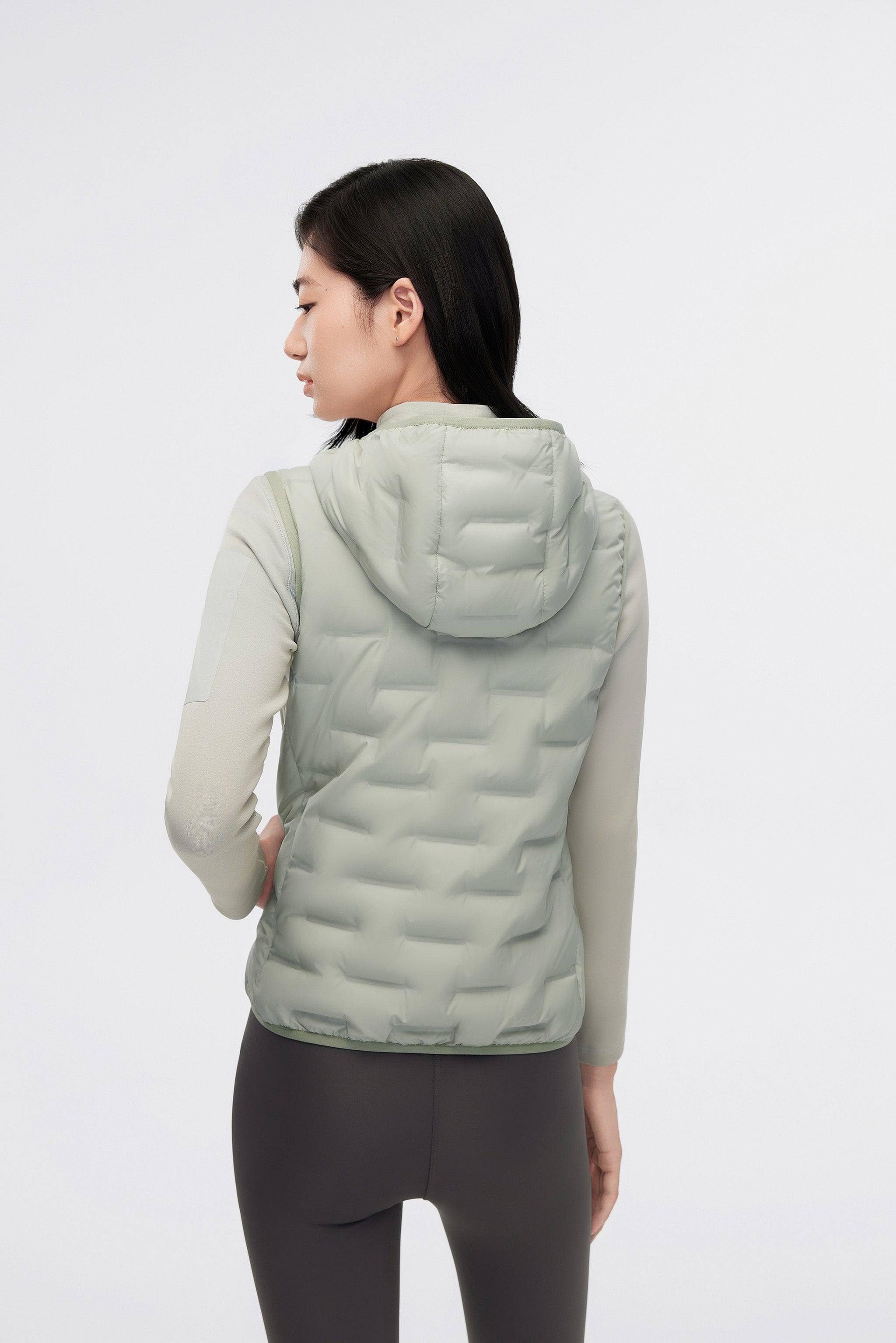 Women's Goose Down Hooded Gilet 1032 - Image 3